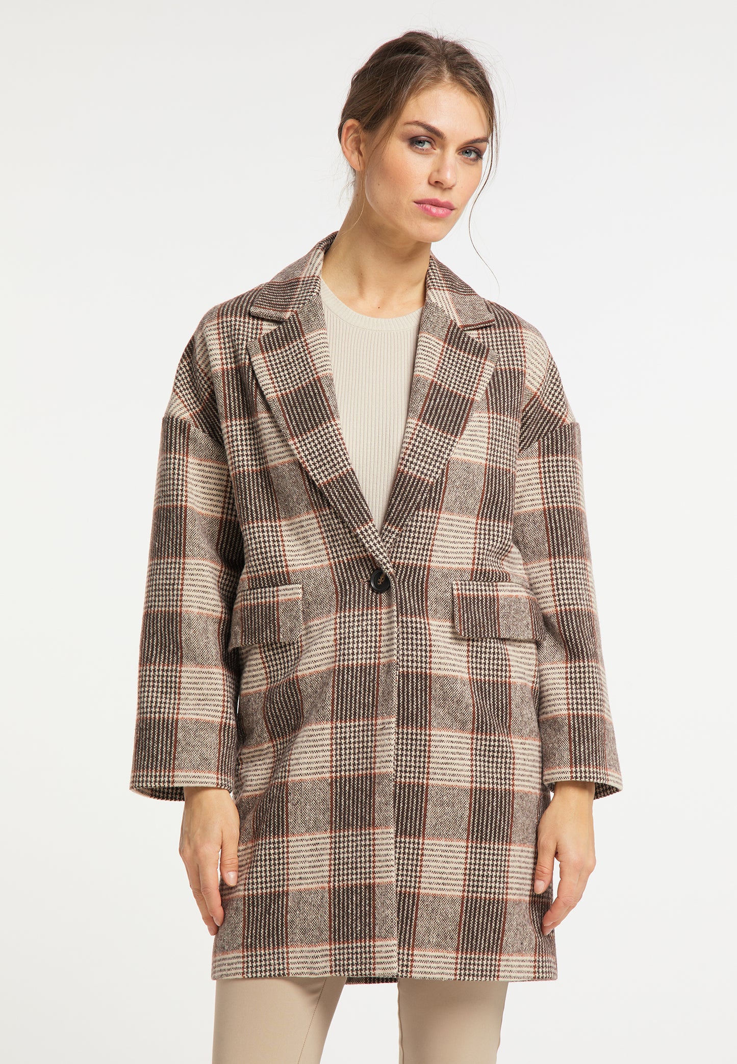 usha BLACK LABEL Women's Encheck Coat