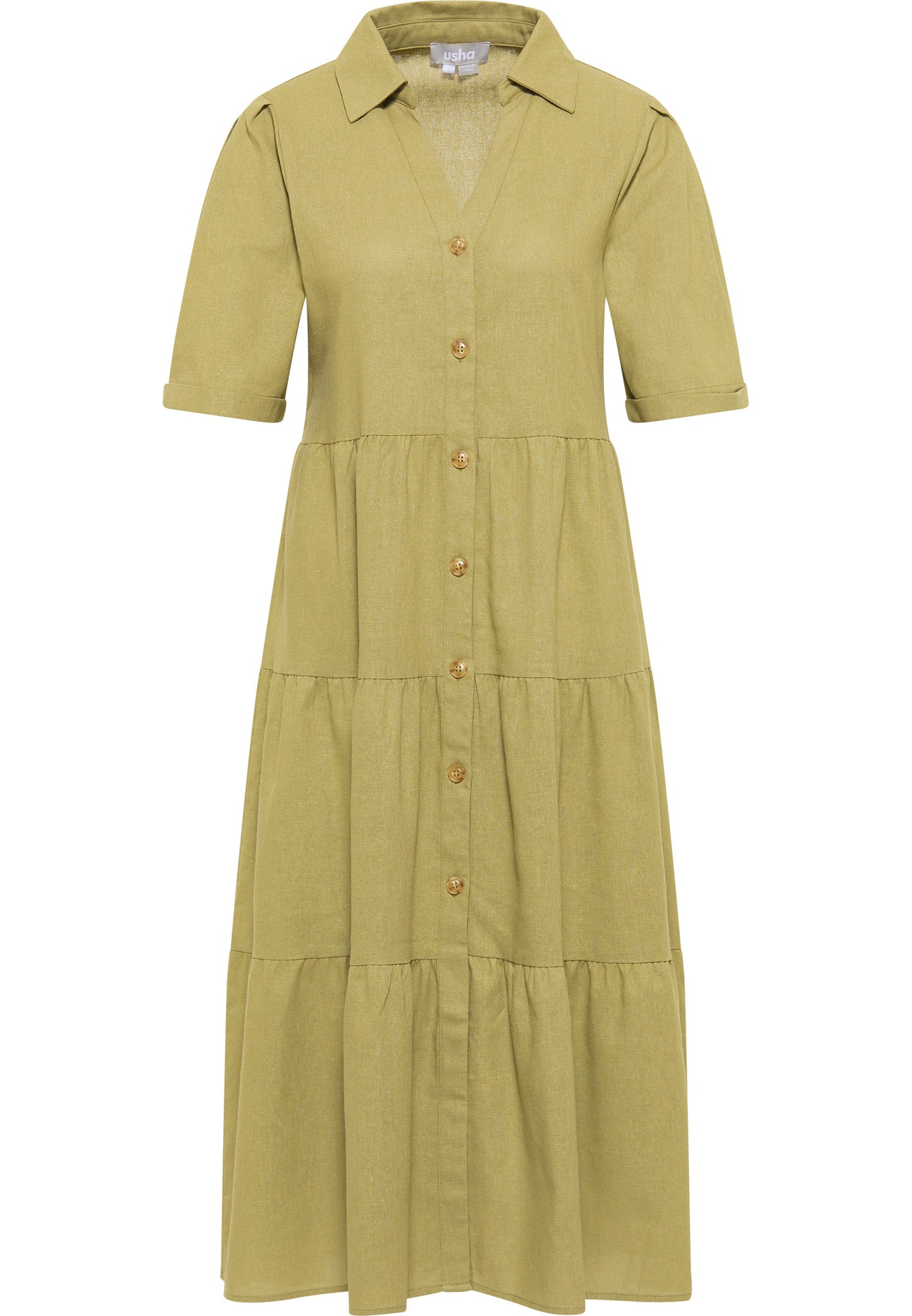 usha Damen's Wide Midi Kleid