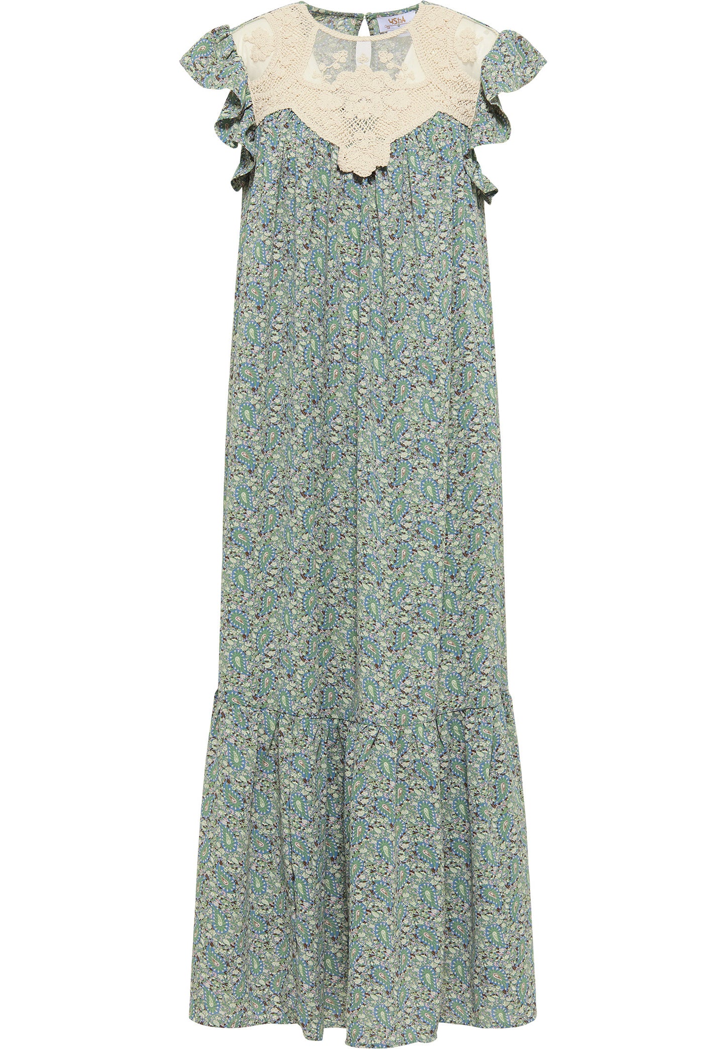 usha FESTIVAL Women's Maxi Dress With All Over Print