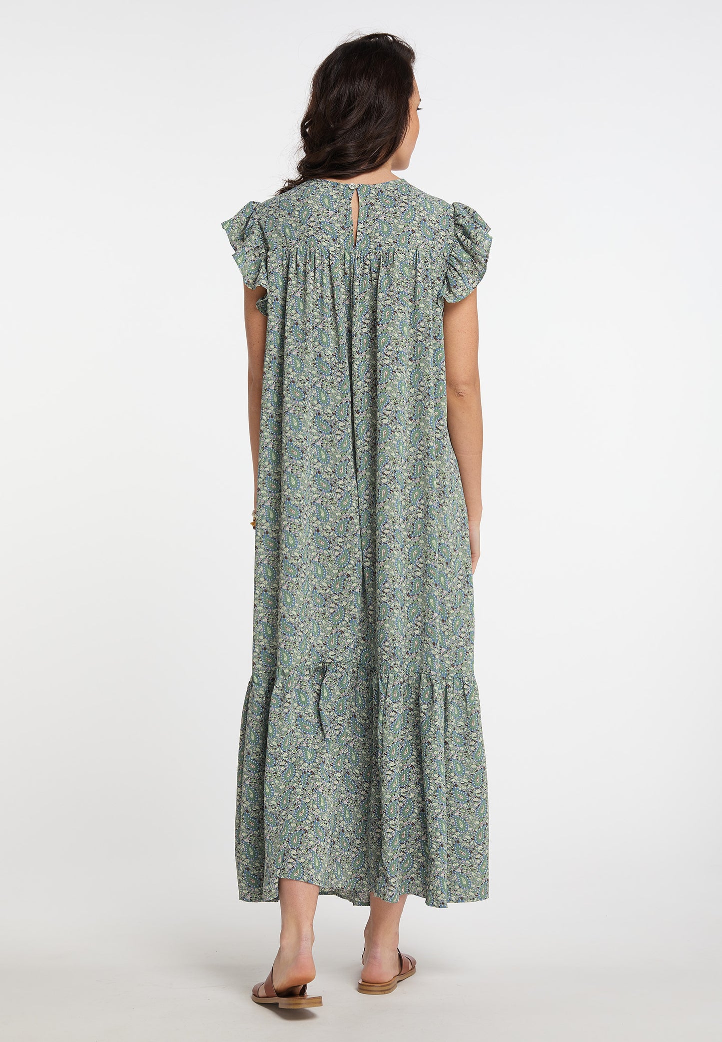 usha FESTIVAL Women's Maxi Dress With All Over Print