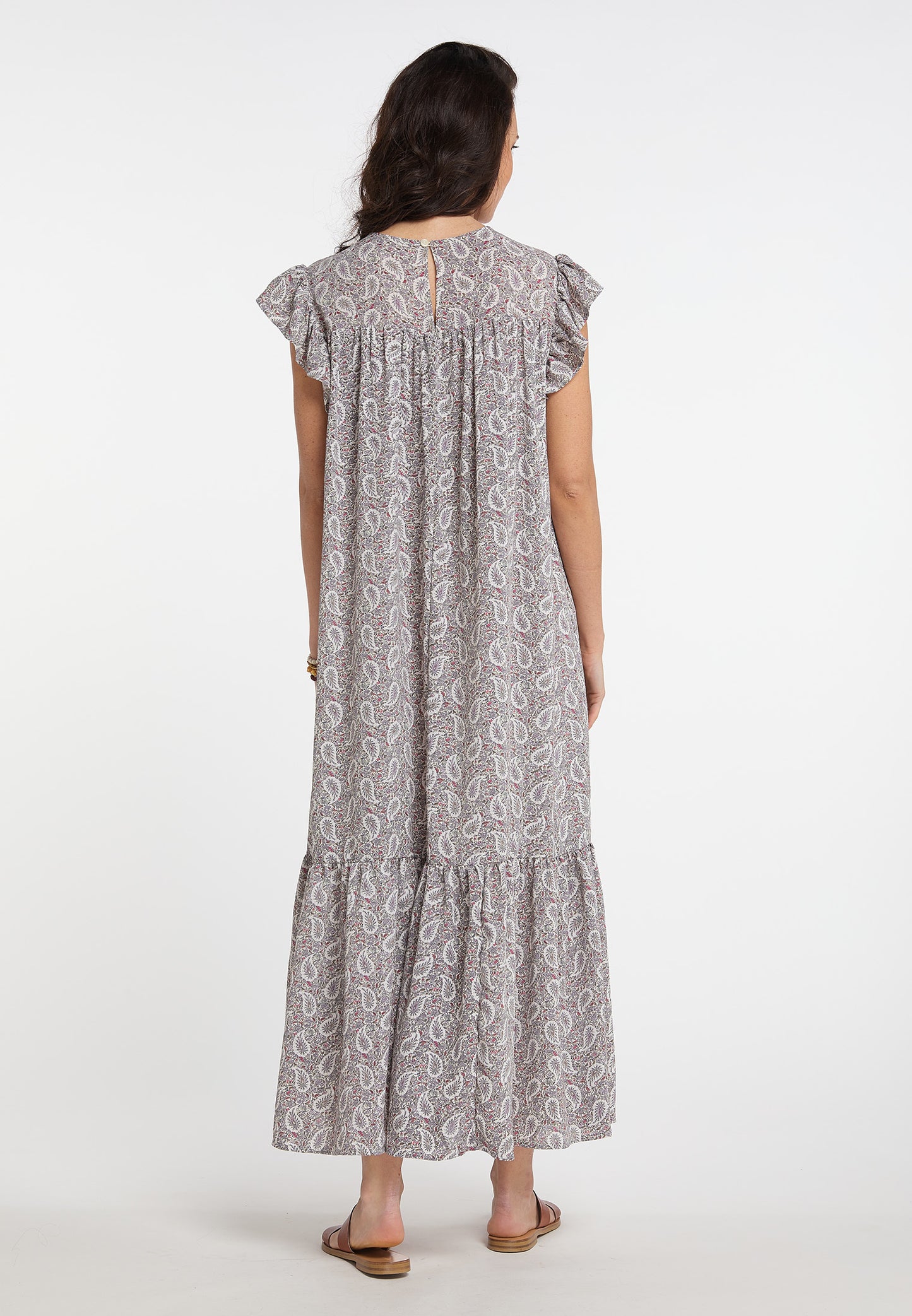 usha FESTIVAL Women's Maxi Dress With All Over Print