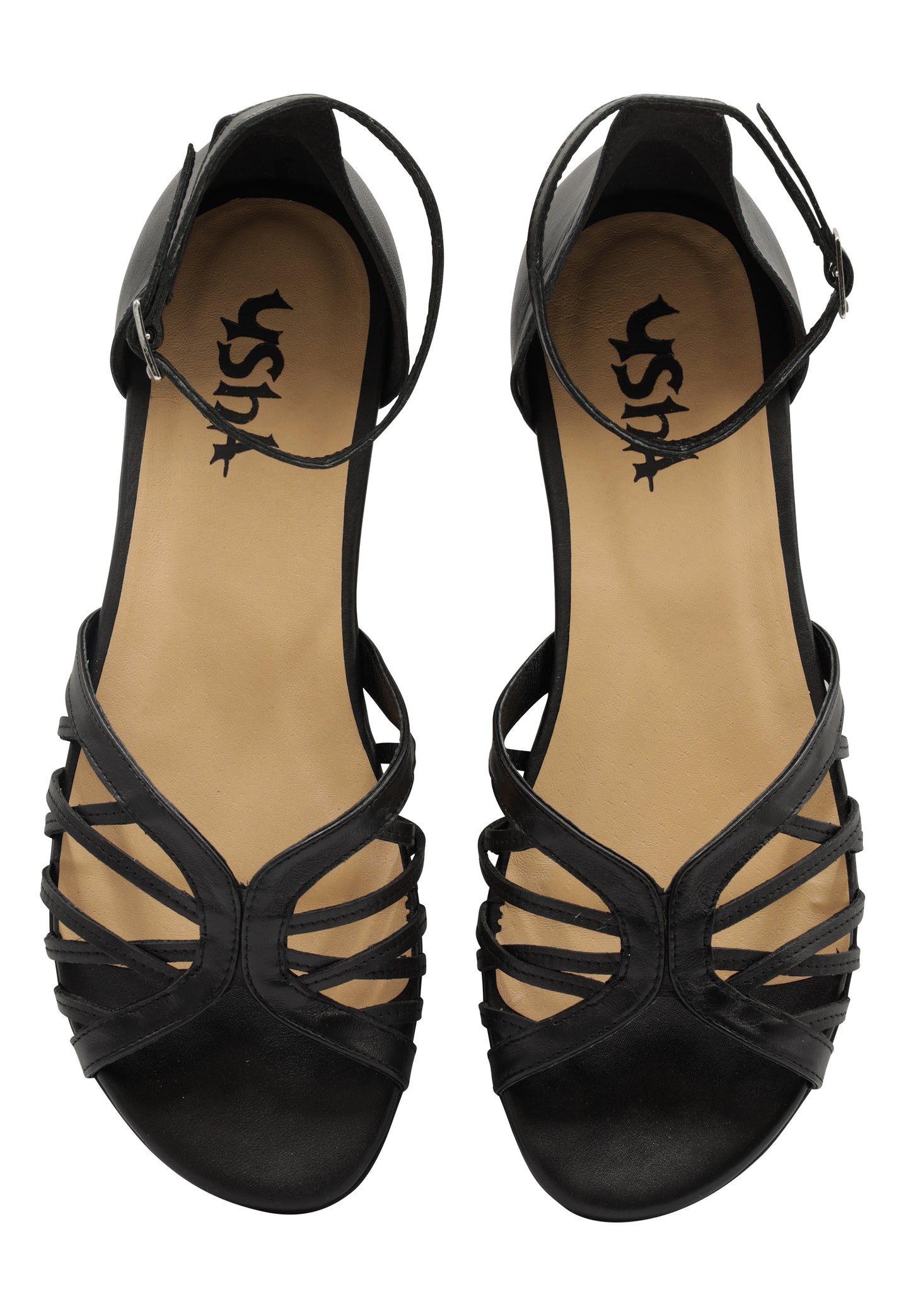 usha FESTIVAL Women's Leather Sandals