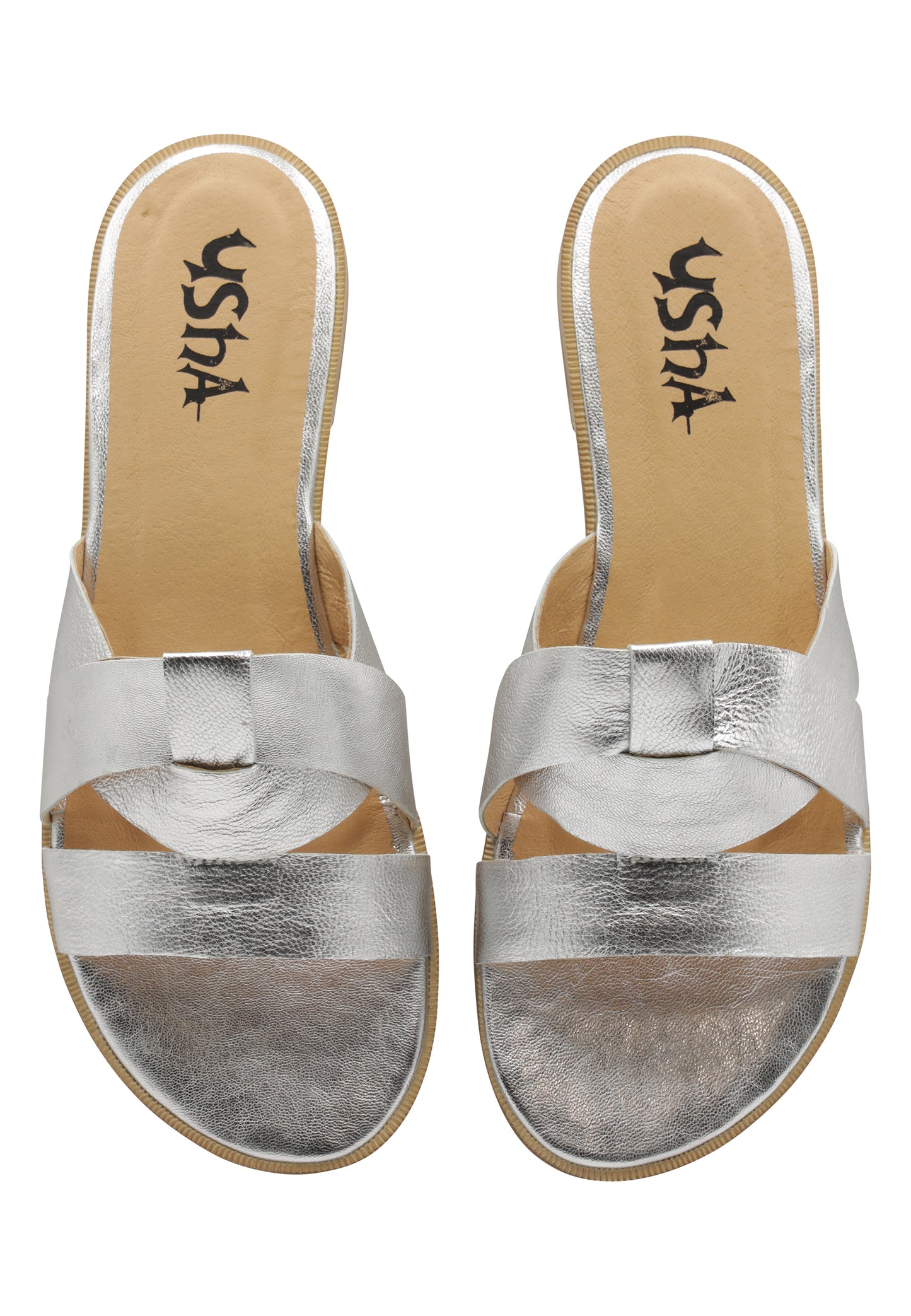 usha FESTIVAL Women's Leather Sandals