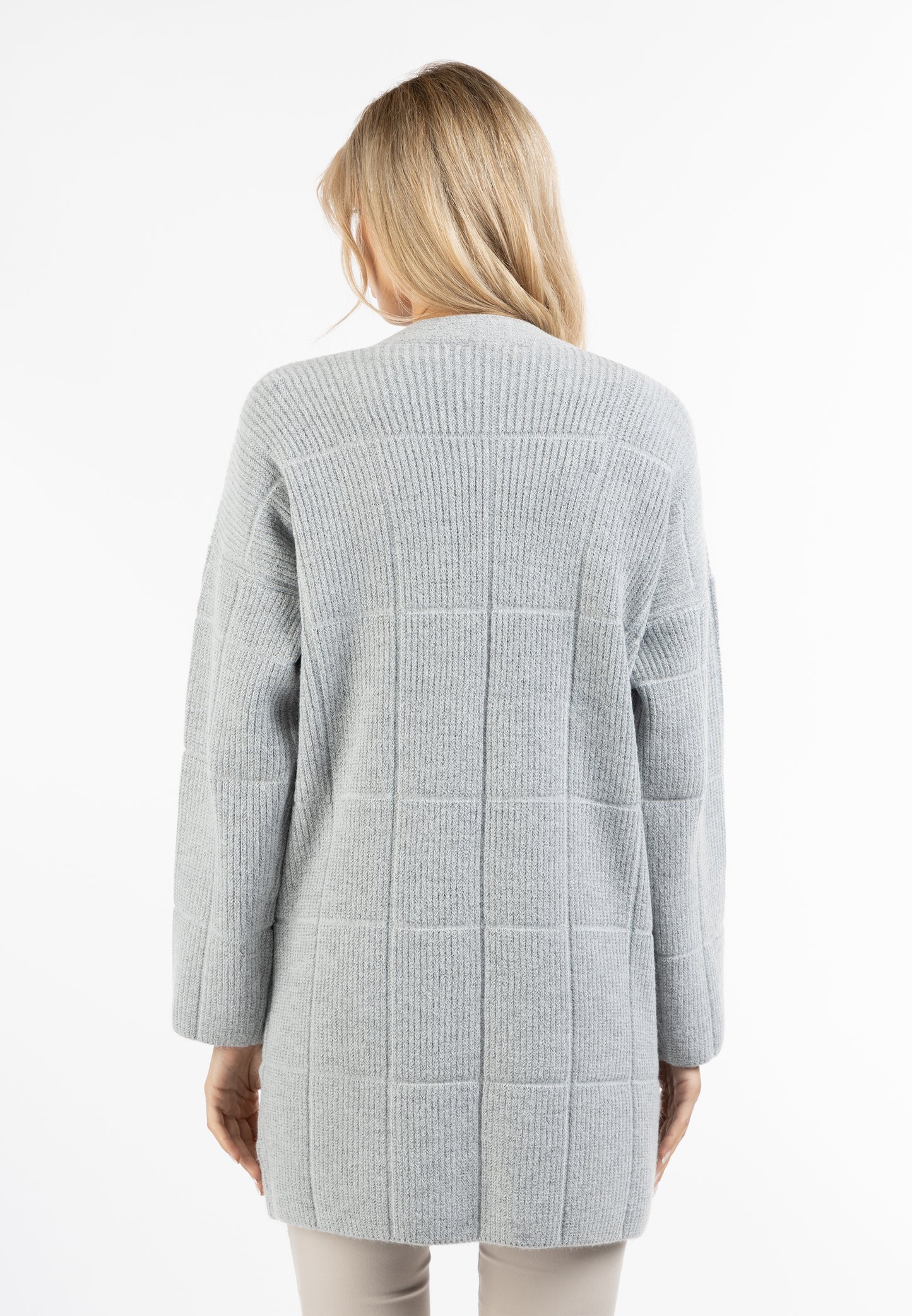 usha WHITE LABEL Women's Open Knit Cardigan