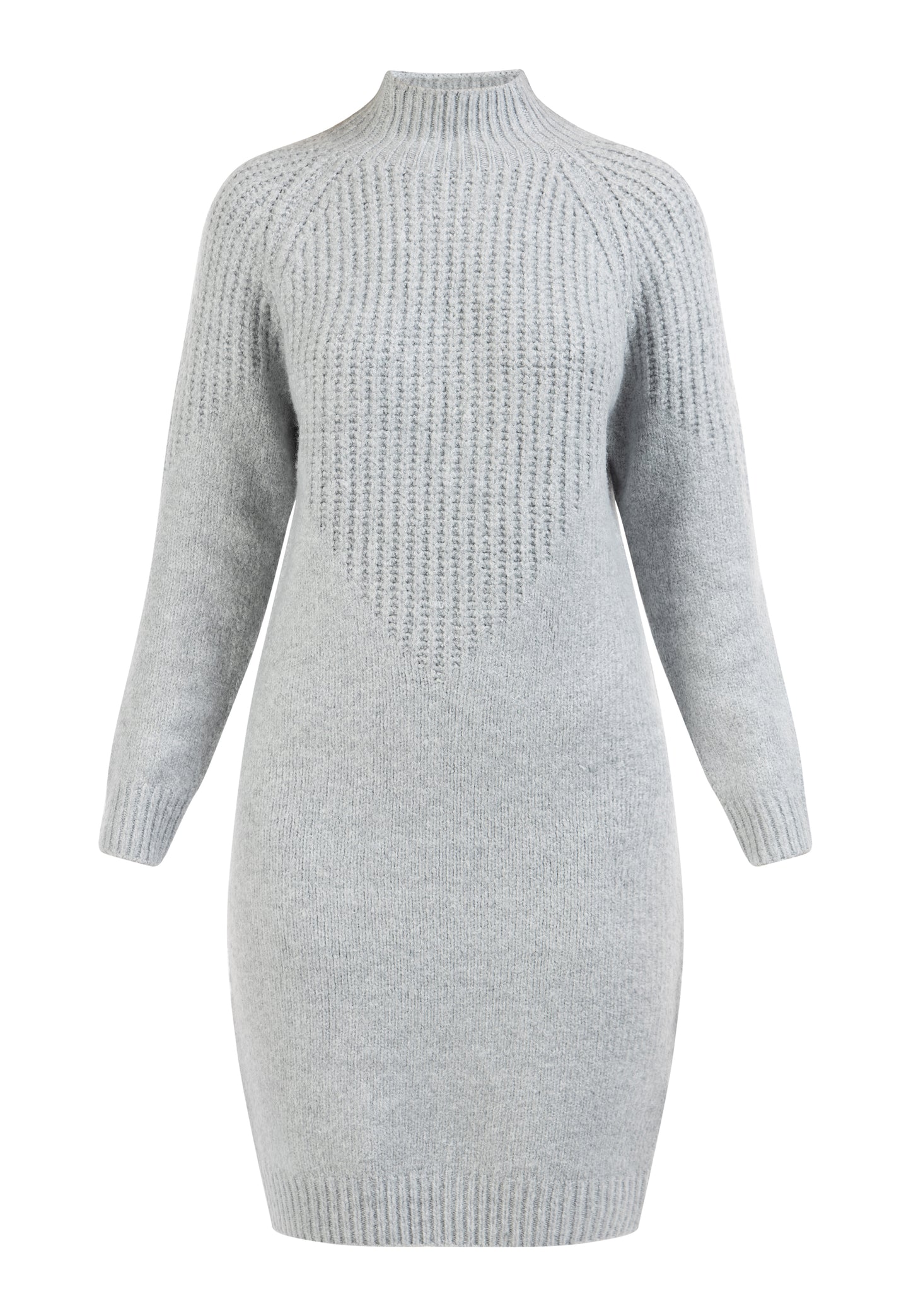 usha WHITE LABEL Women's Knit Long Sleeve Midi Dress