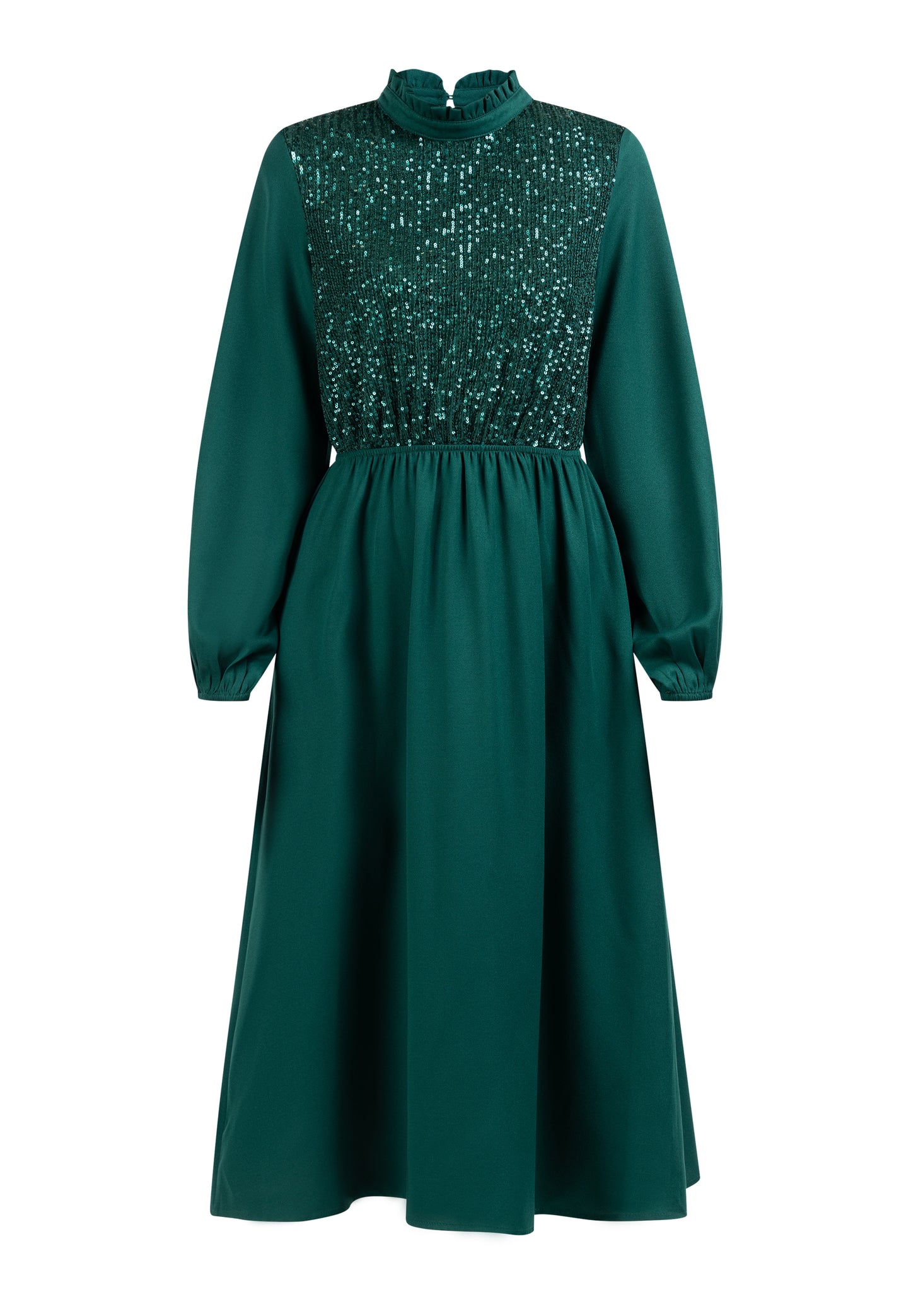 usha Women's Long Sleeve Dress