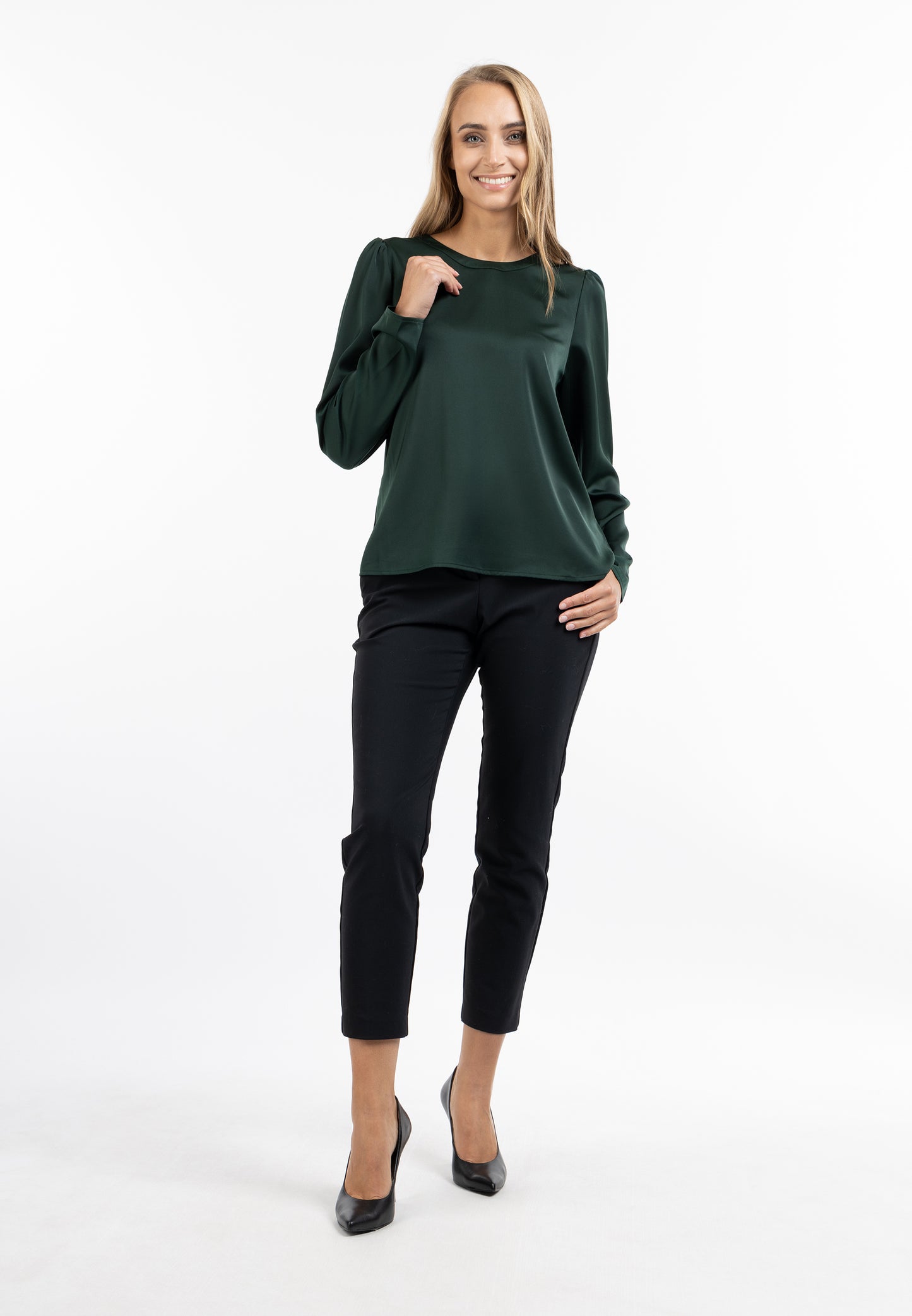 usha BLACK LABEL Women's Long Sleeve Blouse