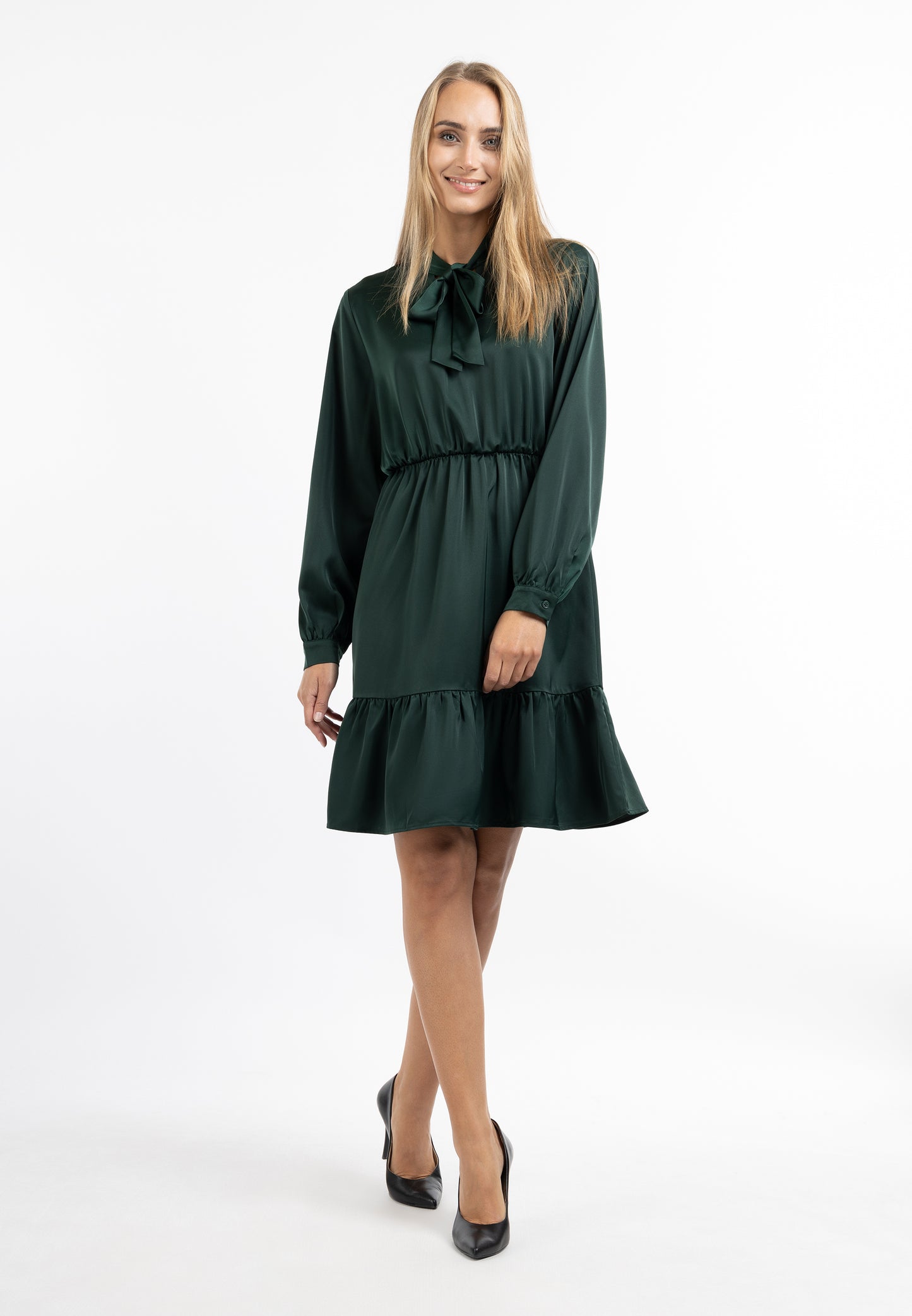 usha BLACK LABEL Women's Long Sleeve Dress