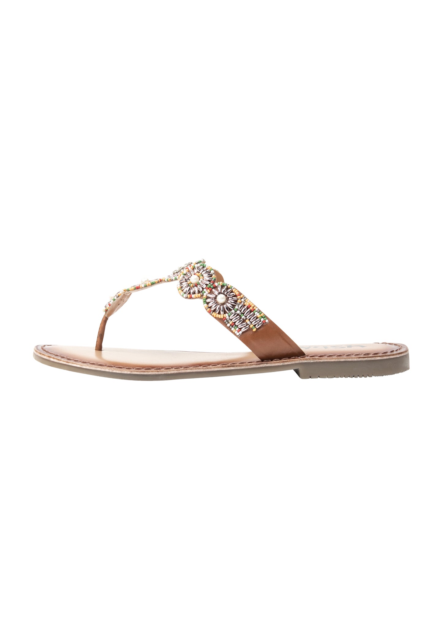 usha FESTIVAL Women's Sandal With Pearl Embroidery
