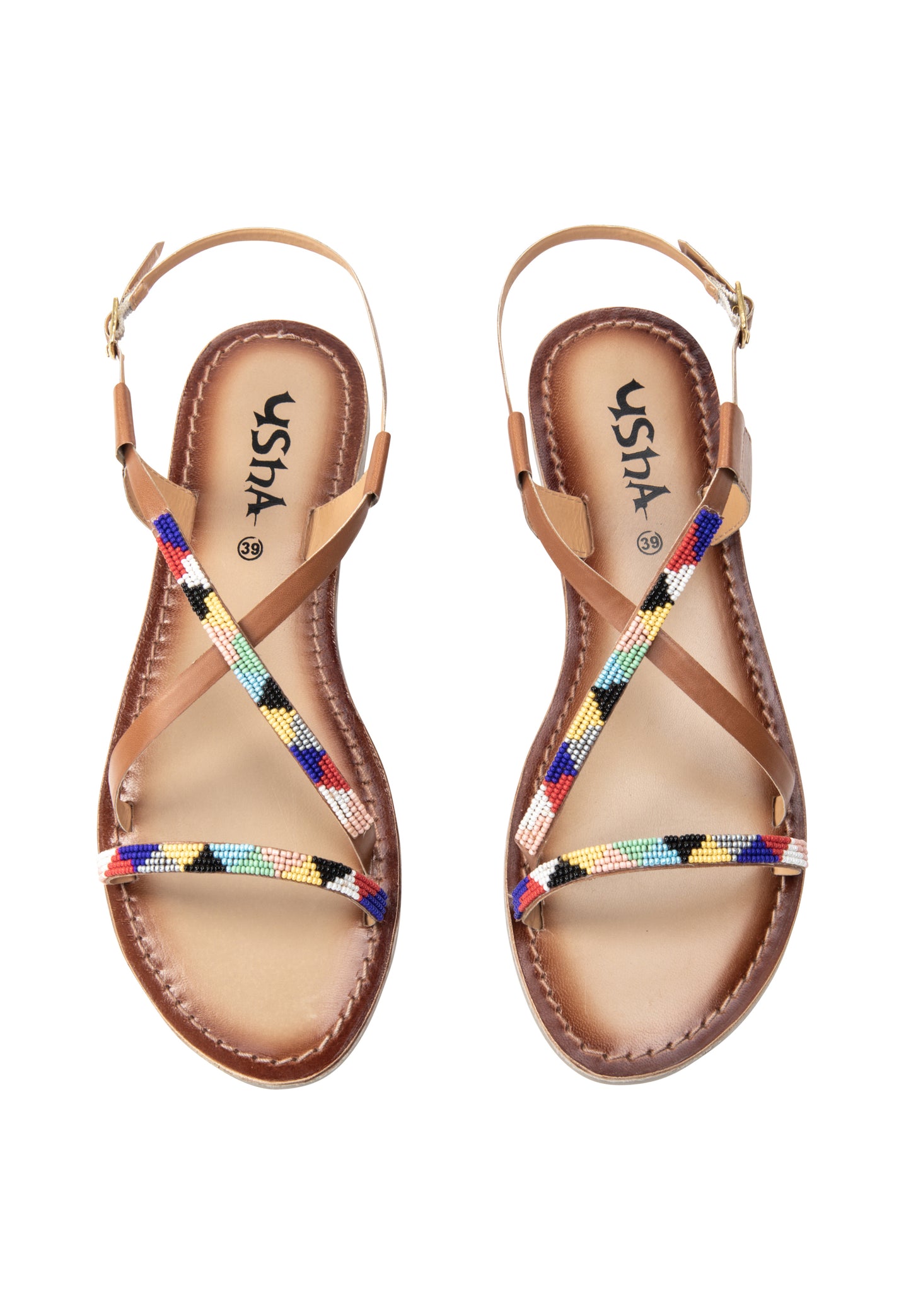 usha FESTIVAL Women's Beaded Sandals