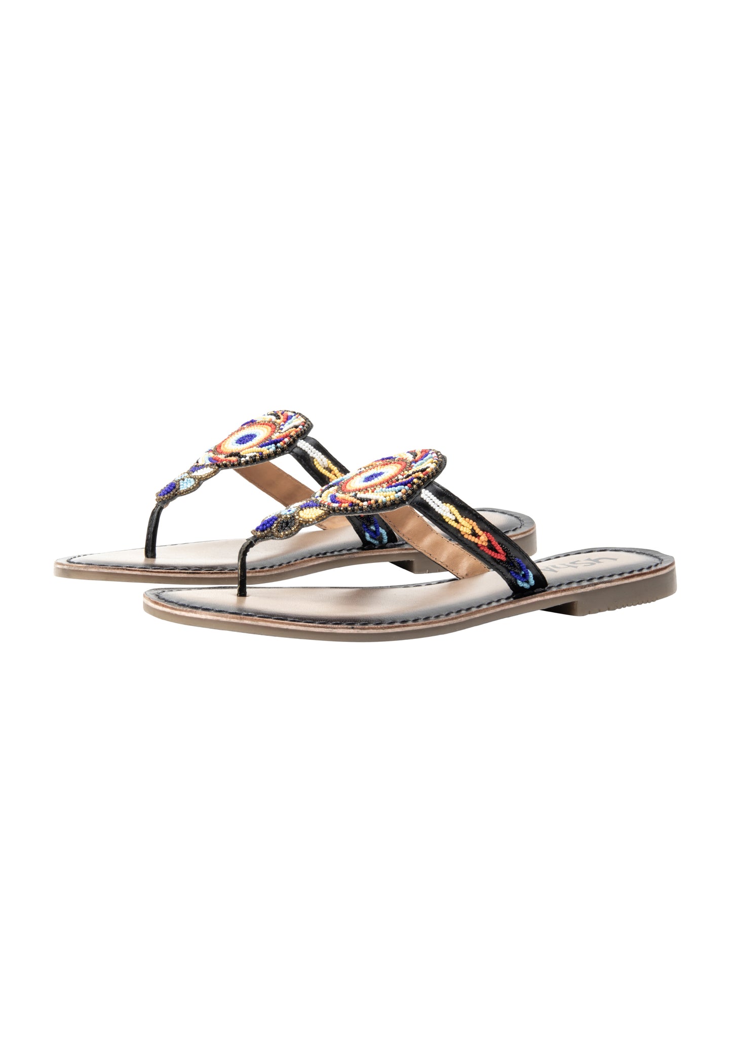 usha FESTIVAL Women's Beaded Sandals
