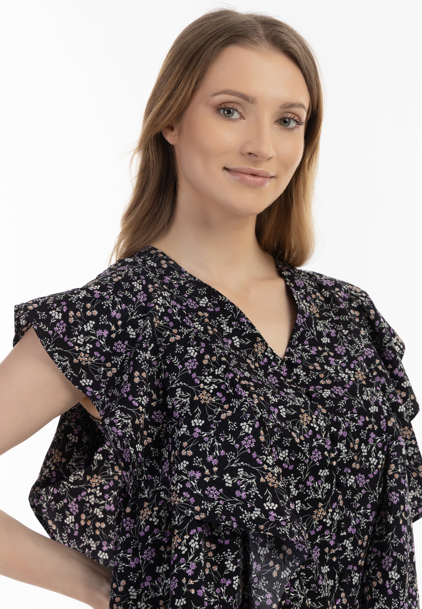 usha Damen Kurzarmbluse