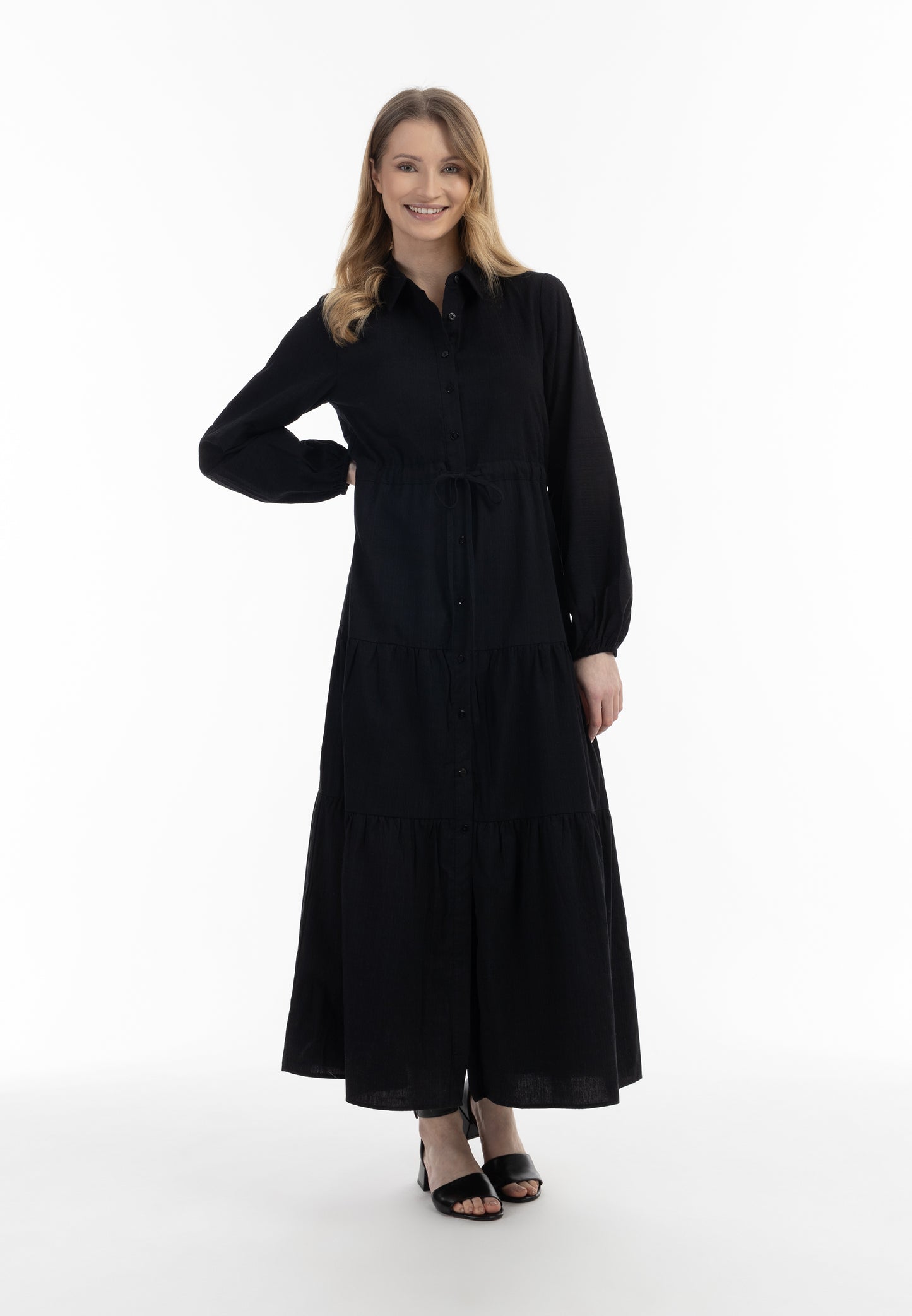 usha WHITE LABEL Women's Cotton Maxi Dress