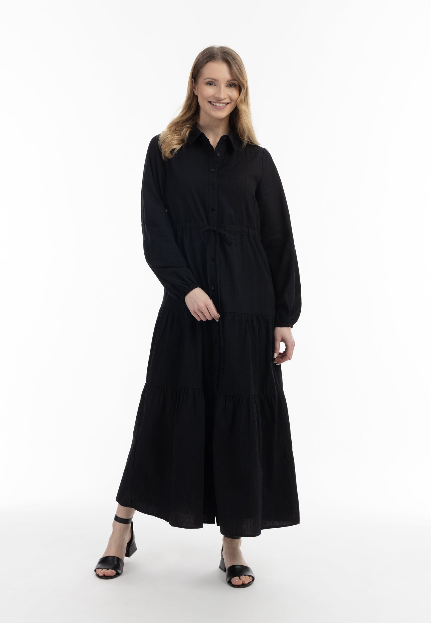 usha WHITE LABEL Women's Cotton Maxi Dress