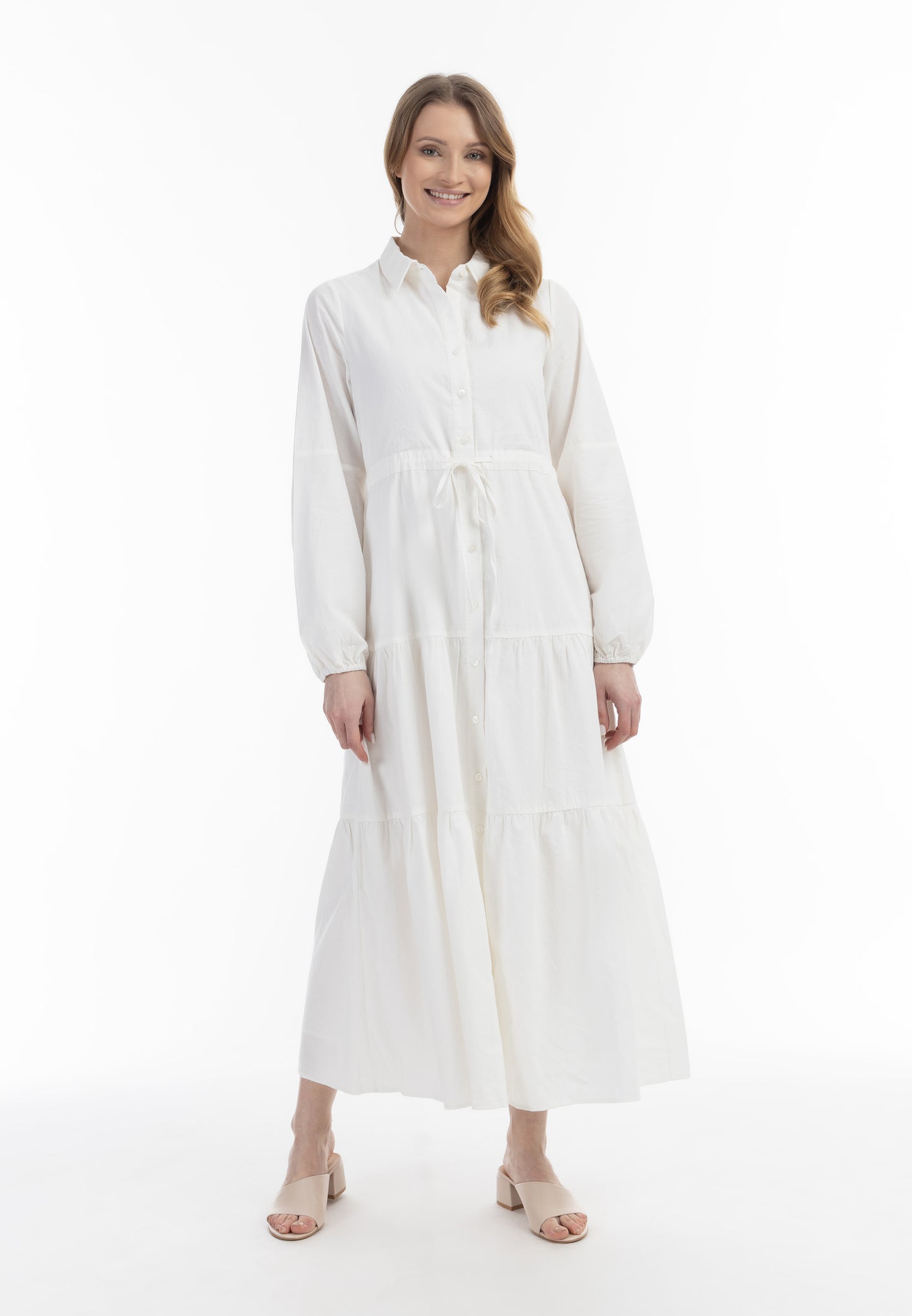 usha WHITE LABEL Women's Cotton Maxi Dress
