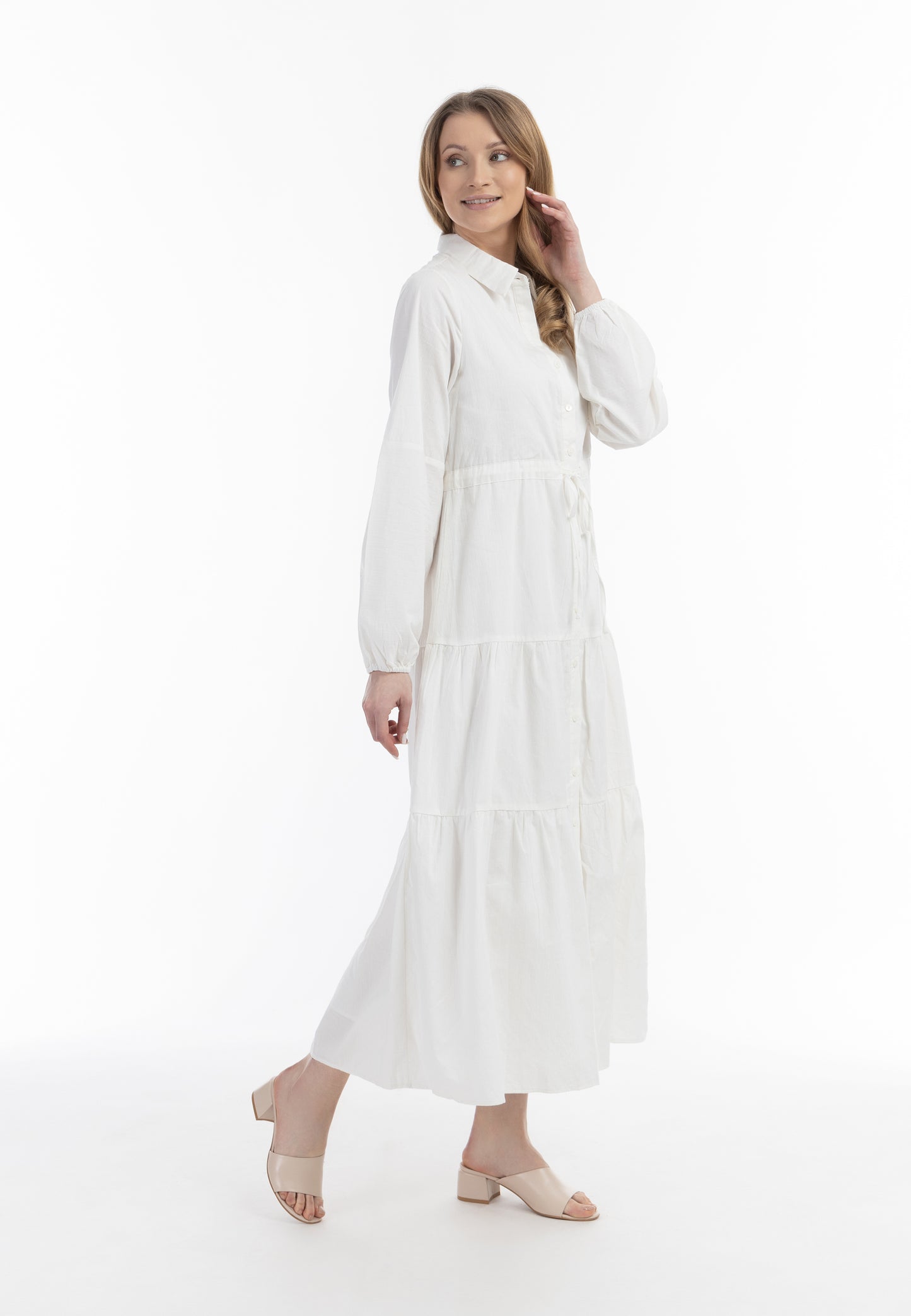 usha WHITE LABEL Women's Cotton Maxi Dress