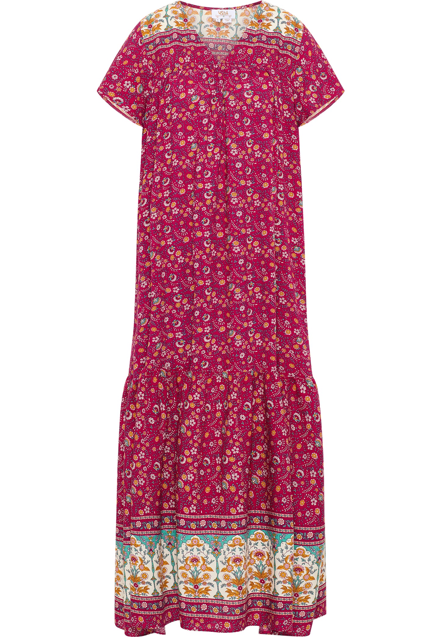 usha FESTIVAL Women's Summer Dress With Floral Print