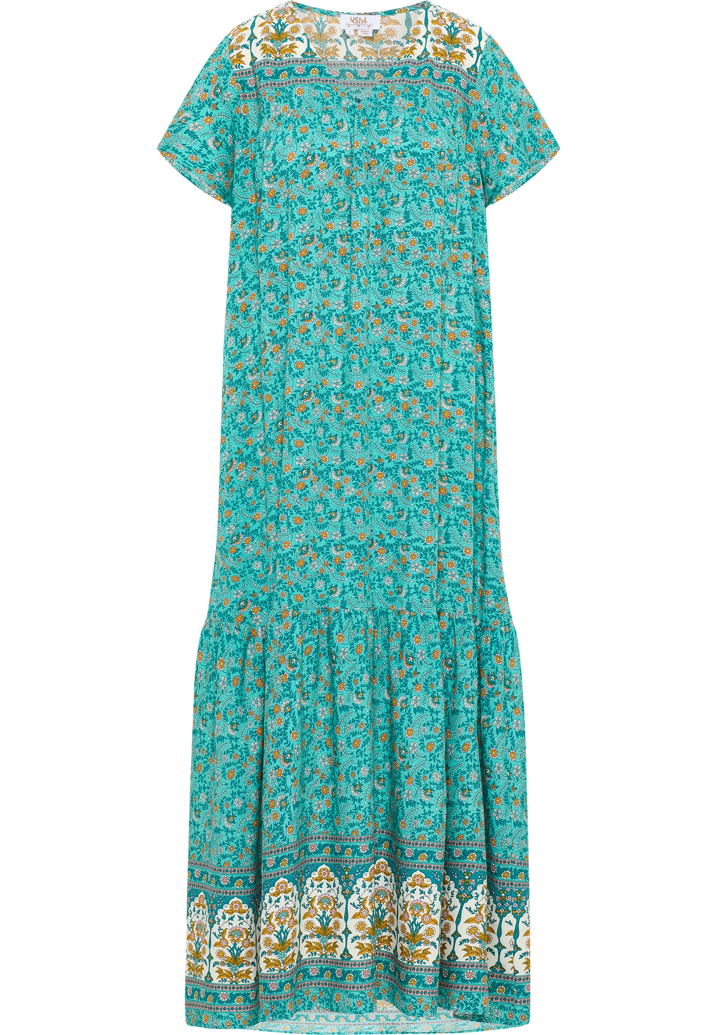 usha FESTIVAL Women's Summer Dress With Floral Print