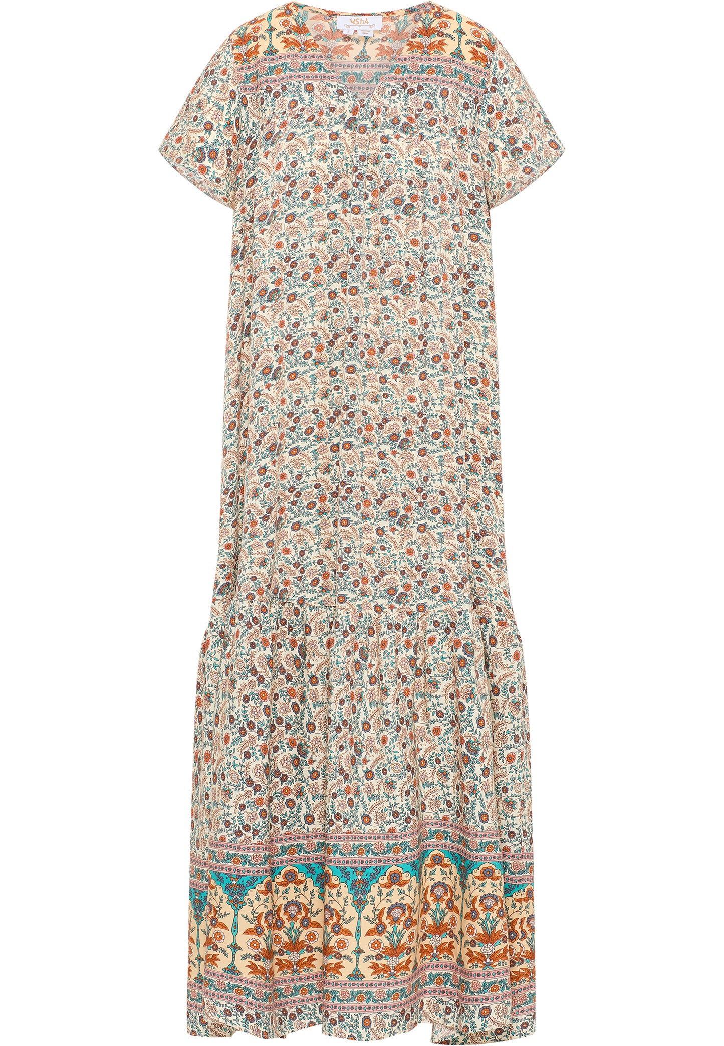 usha FESTIVAL Women's Summer Dress With Floral Print