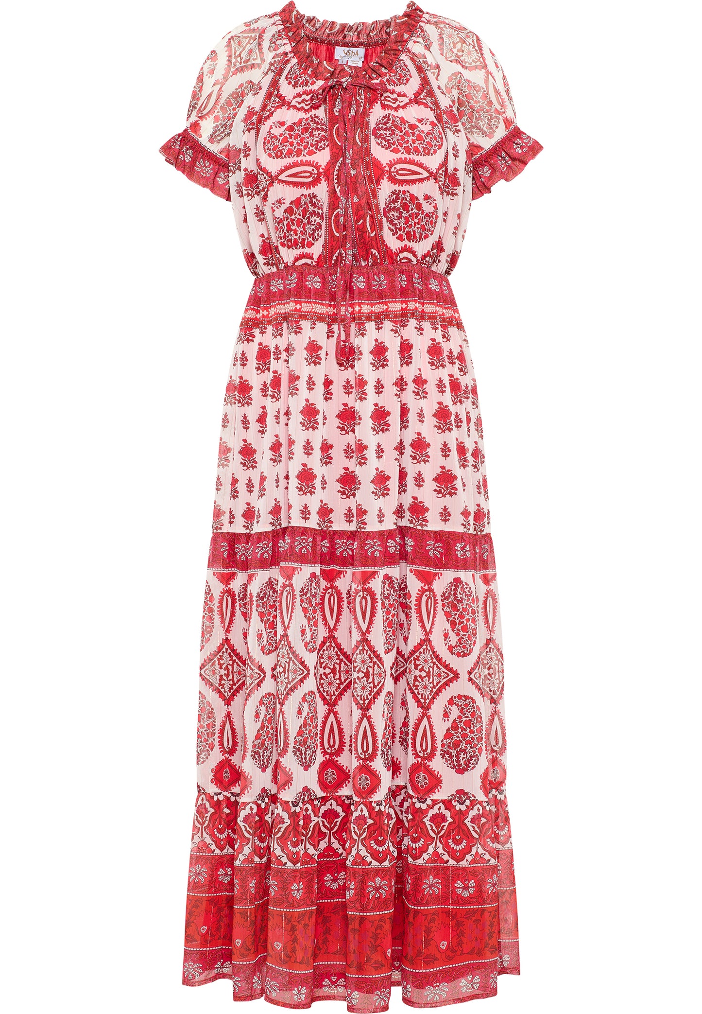usha FESTIVAL Women's Maxi Dress With All Over Print