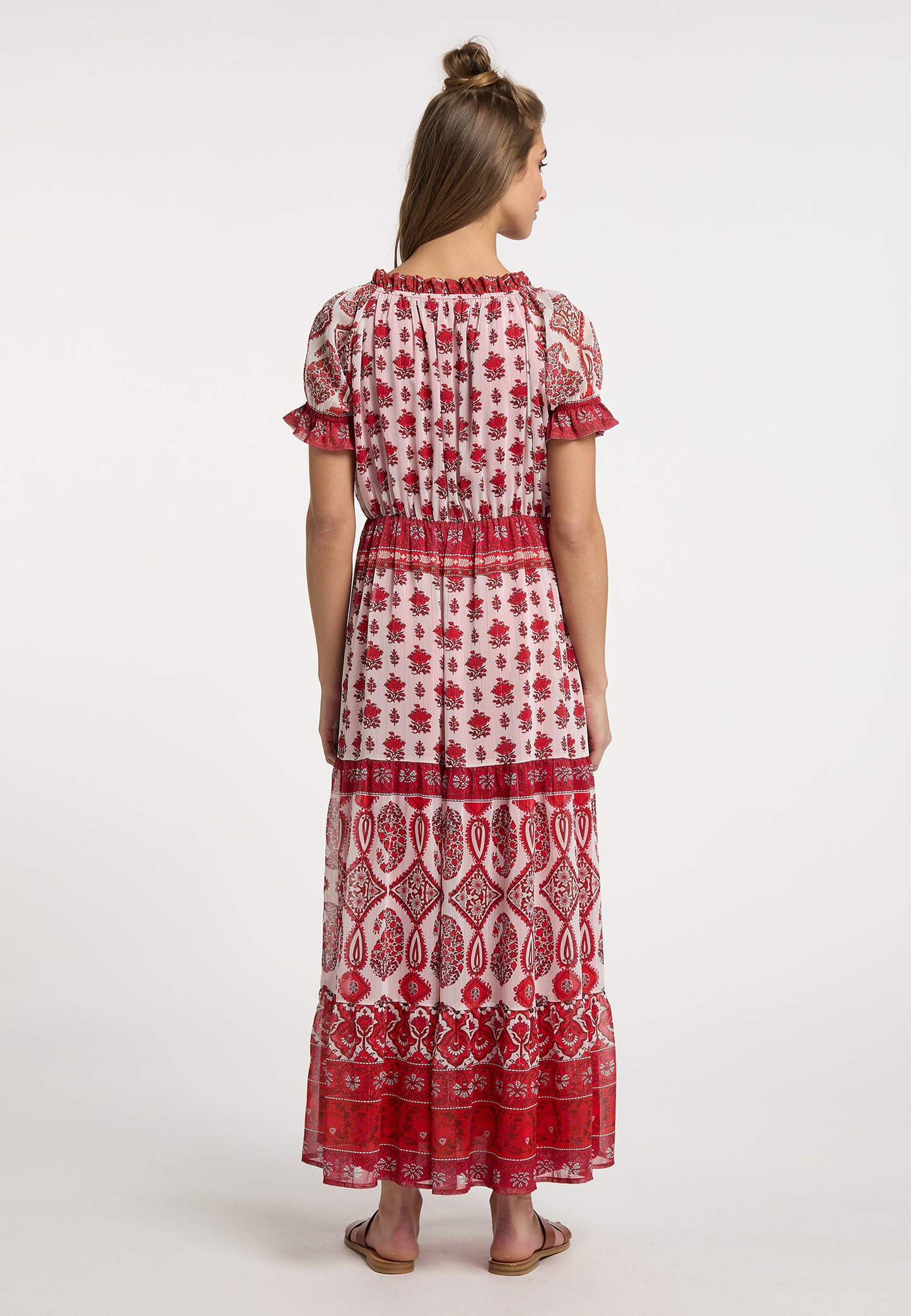 usha FESTIVAL Women's Maxi Dress With All Over Print