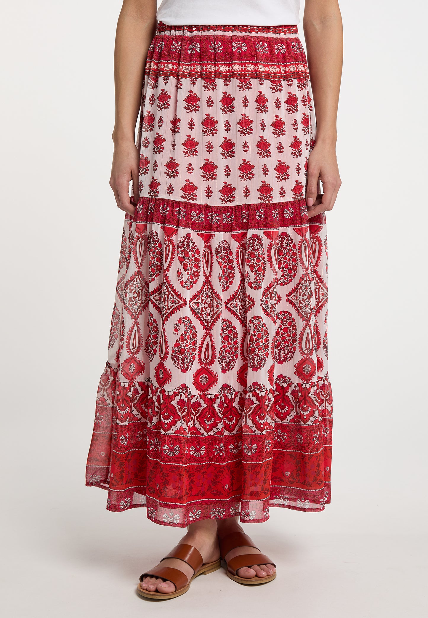 usha FESTIVAL Women's Tiered Skirt