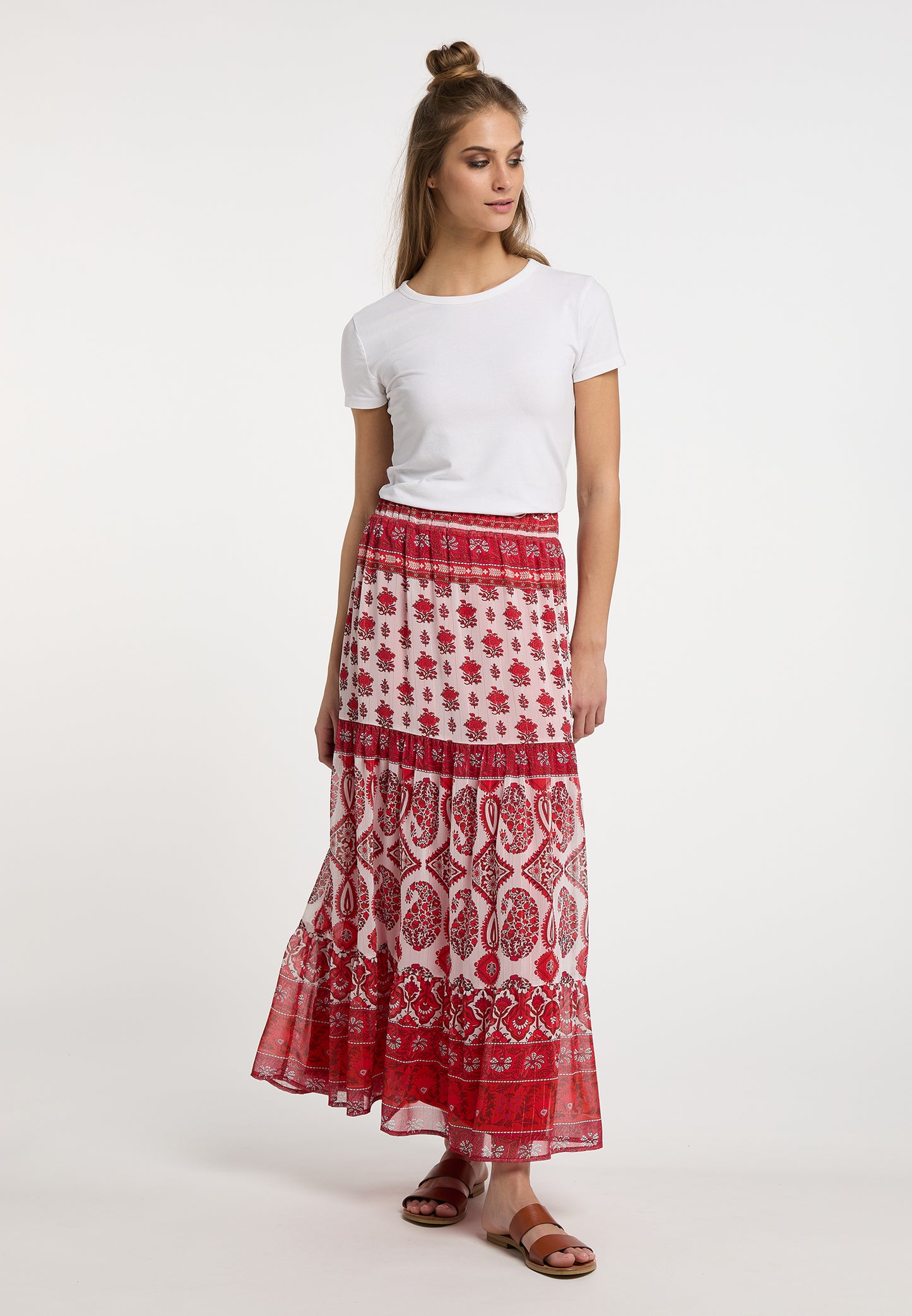usha FESTIVAL Women's Tiered Skirt