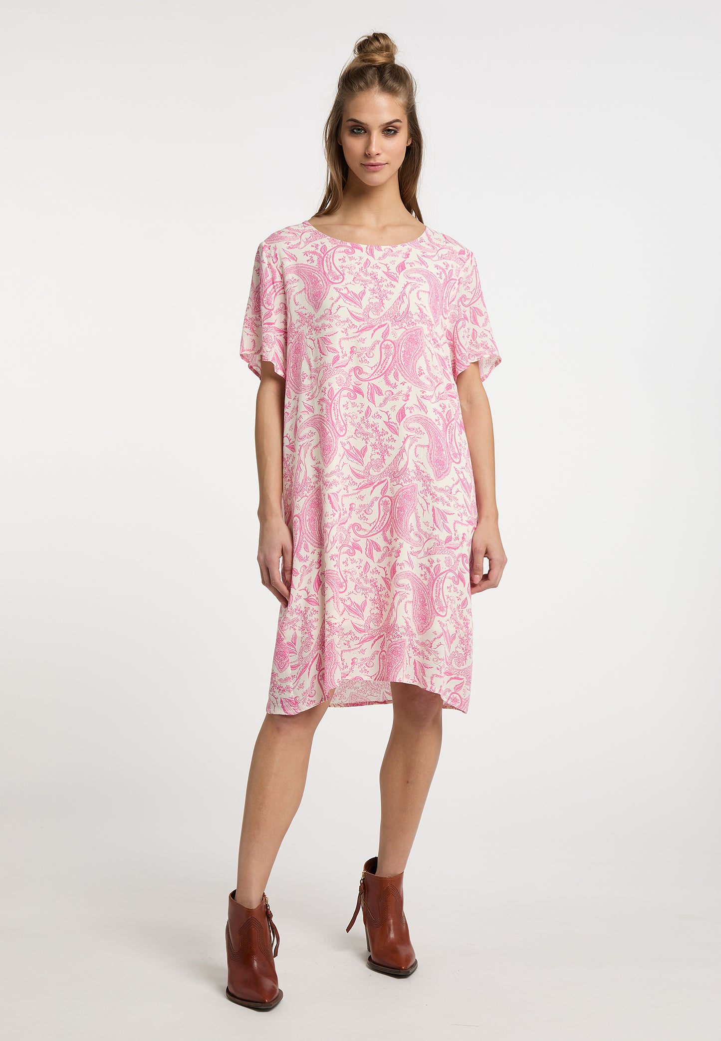 usha FESTIVAL Women's Short Sleeve Dress