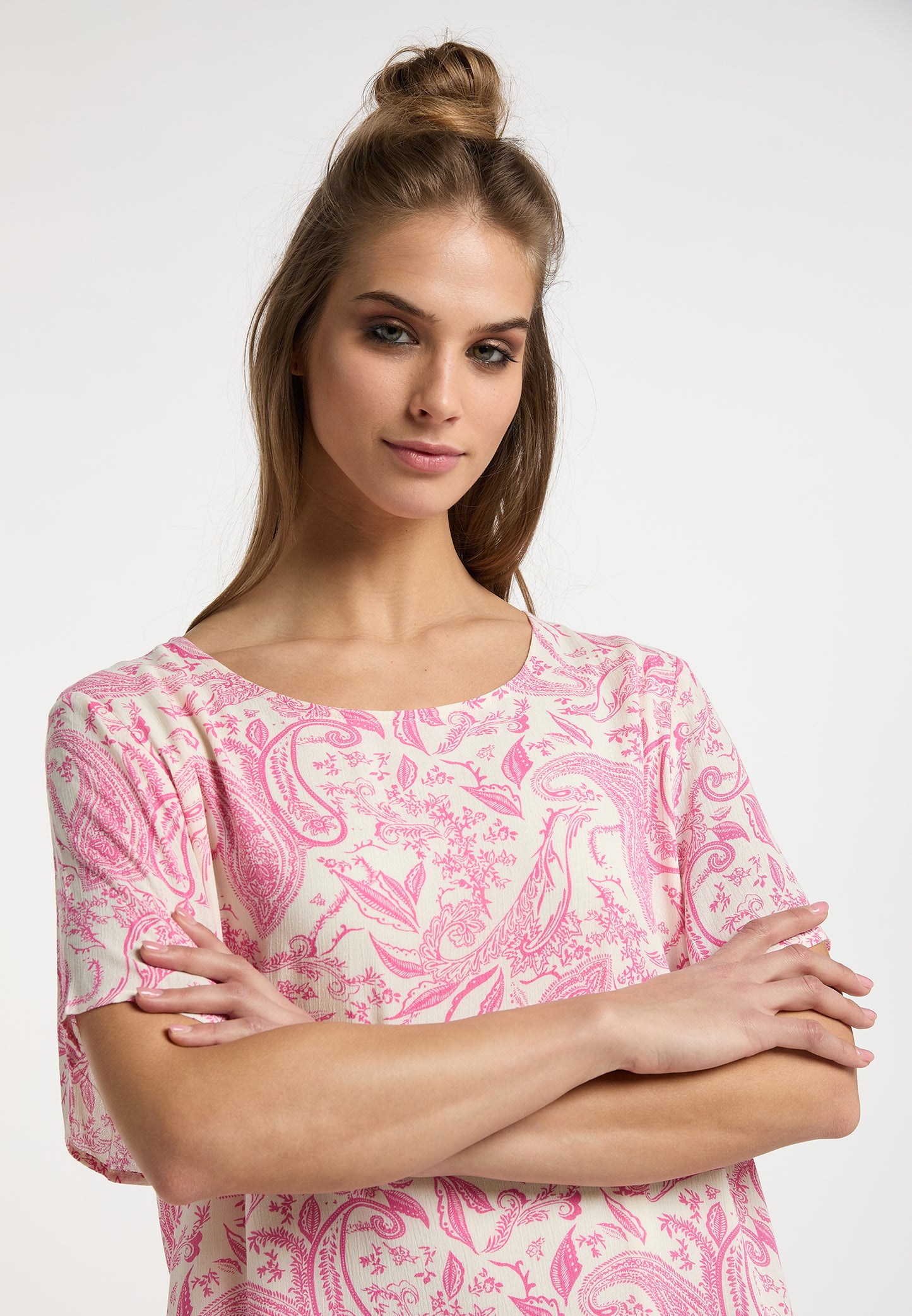 usha FESTIVAL Women's Short Sleeve Dress