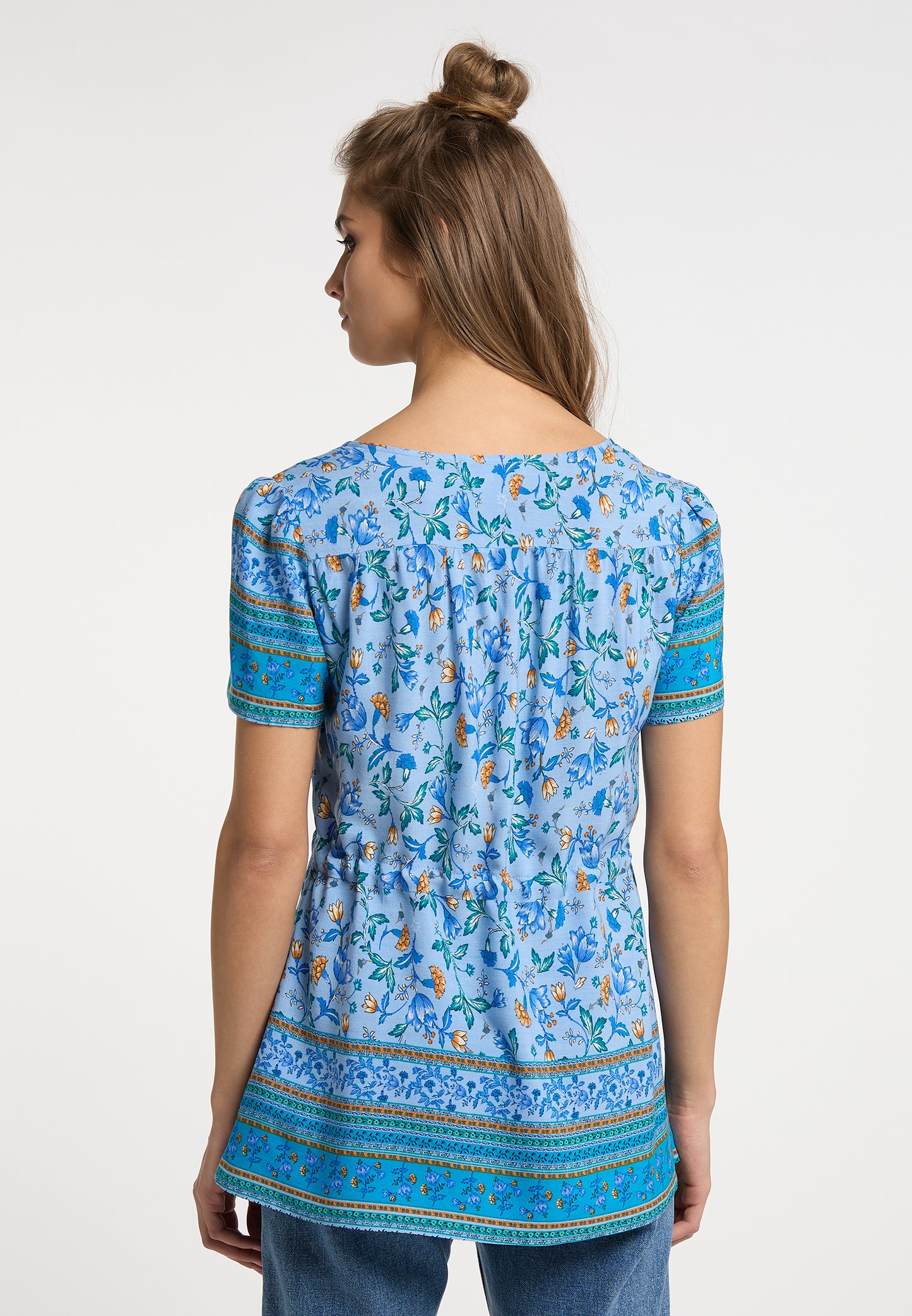 usha FESTIVAL Women's Short Sleeve Blouse