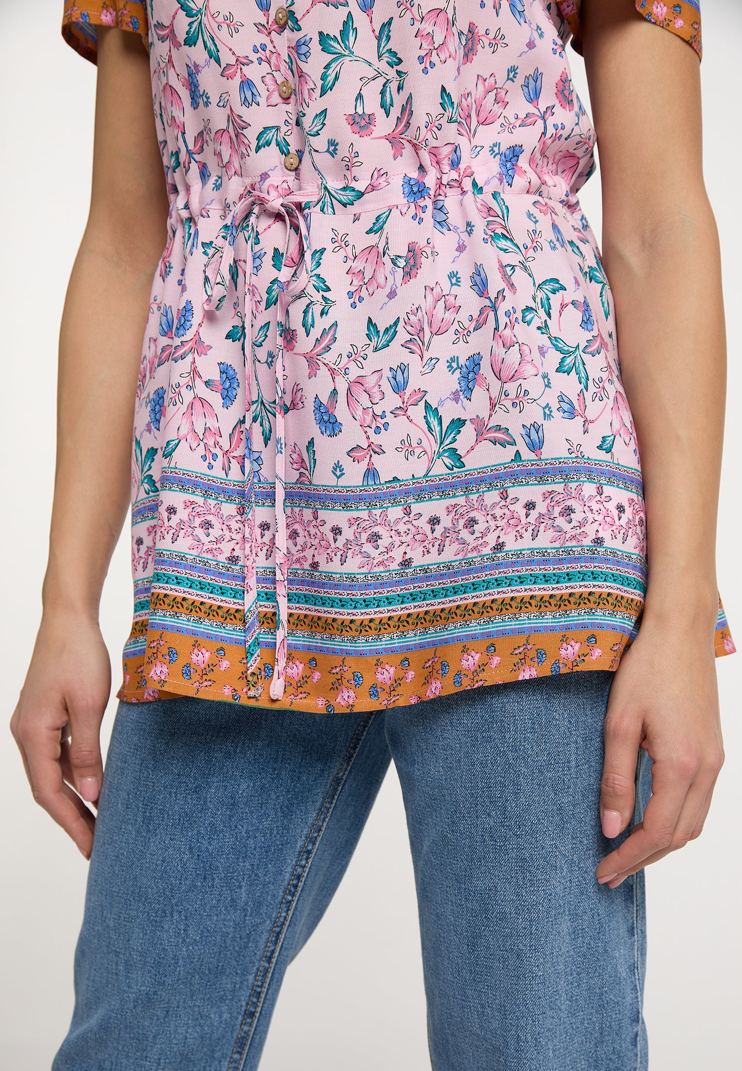 usha FESTIVAL Women's Short Sleeve Blouse