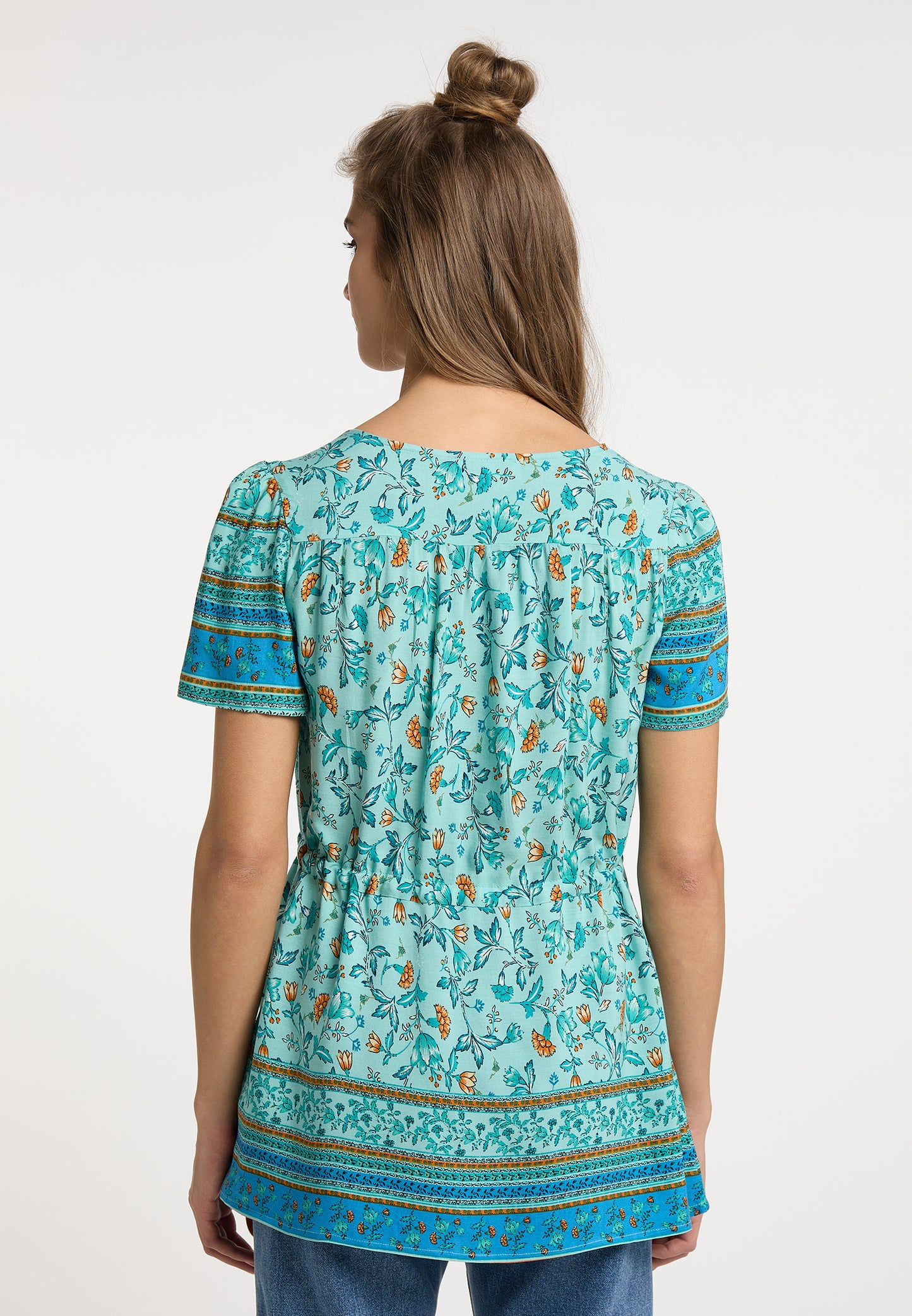 usha FESTIVAL Women's Short Sleeve Blouse