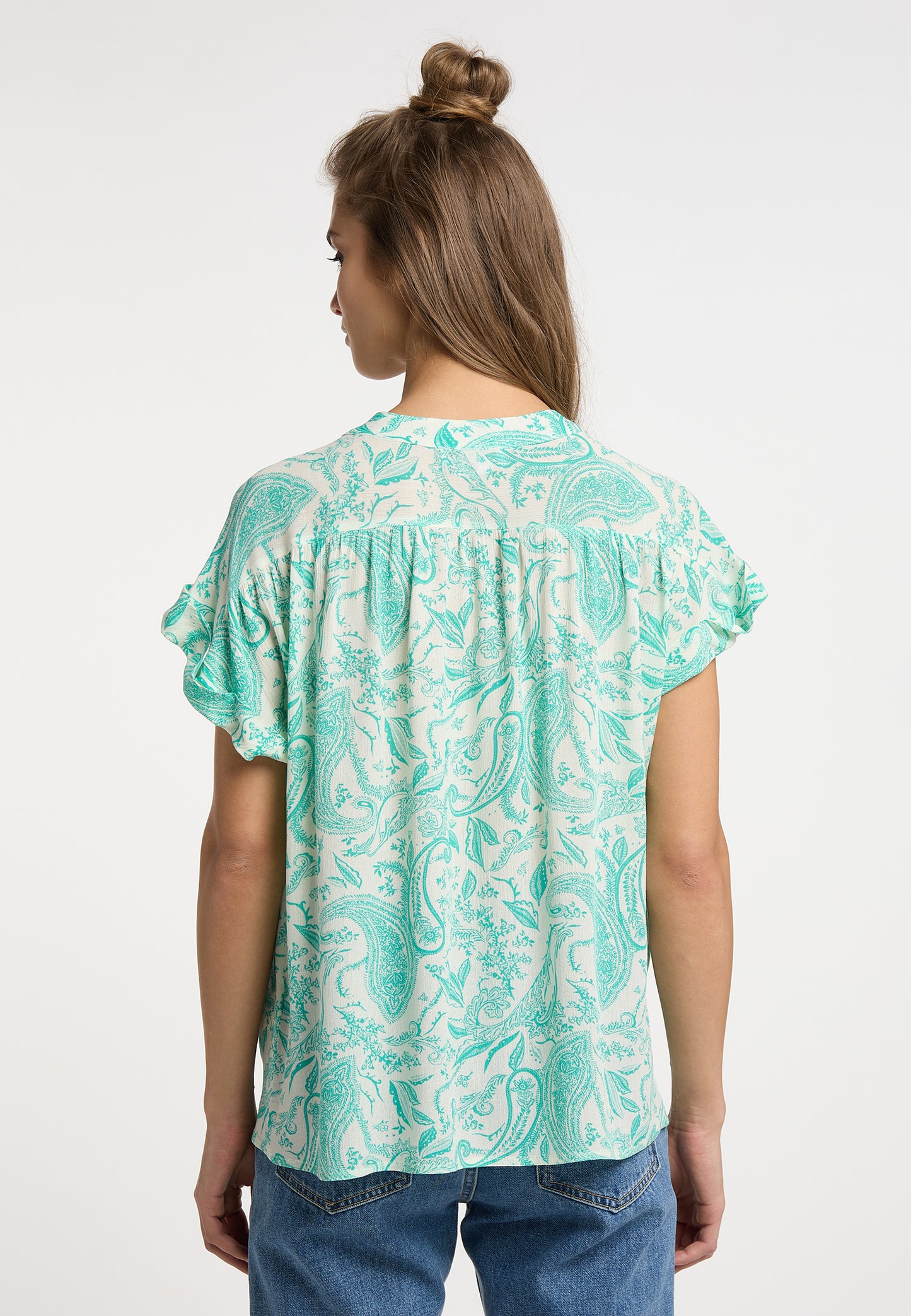 usha FESTIVAL Women's Short Sleeve Blouse