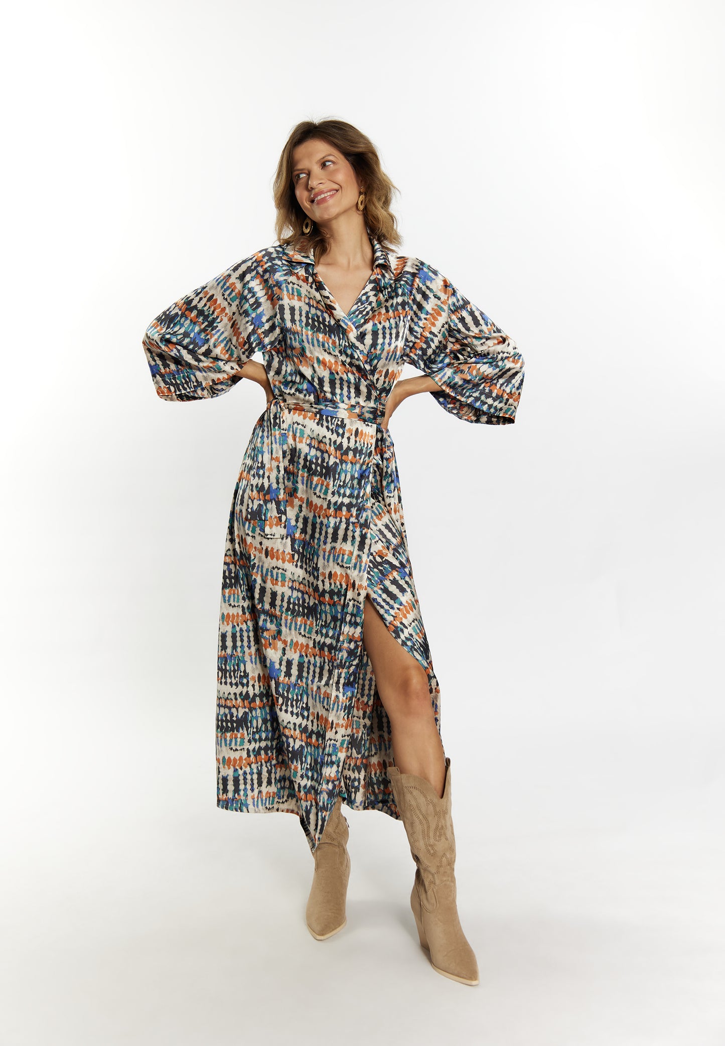 usha FESTIVAL Women's Wrap Dress