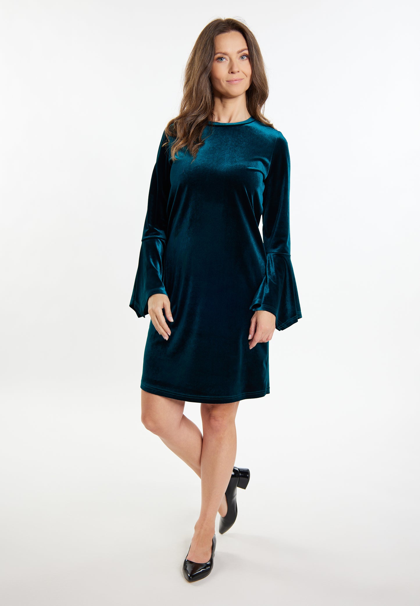 usha Women's Velvet Mini Dress