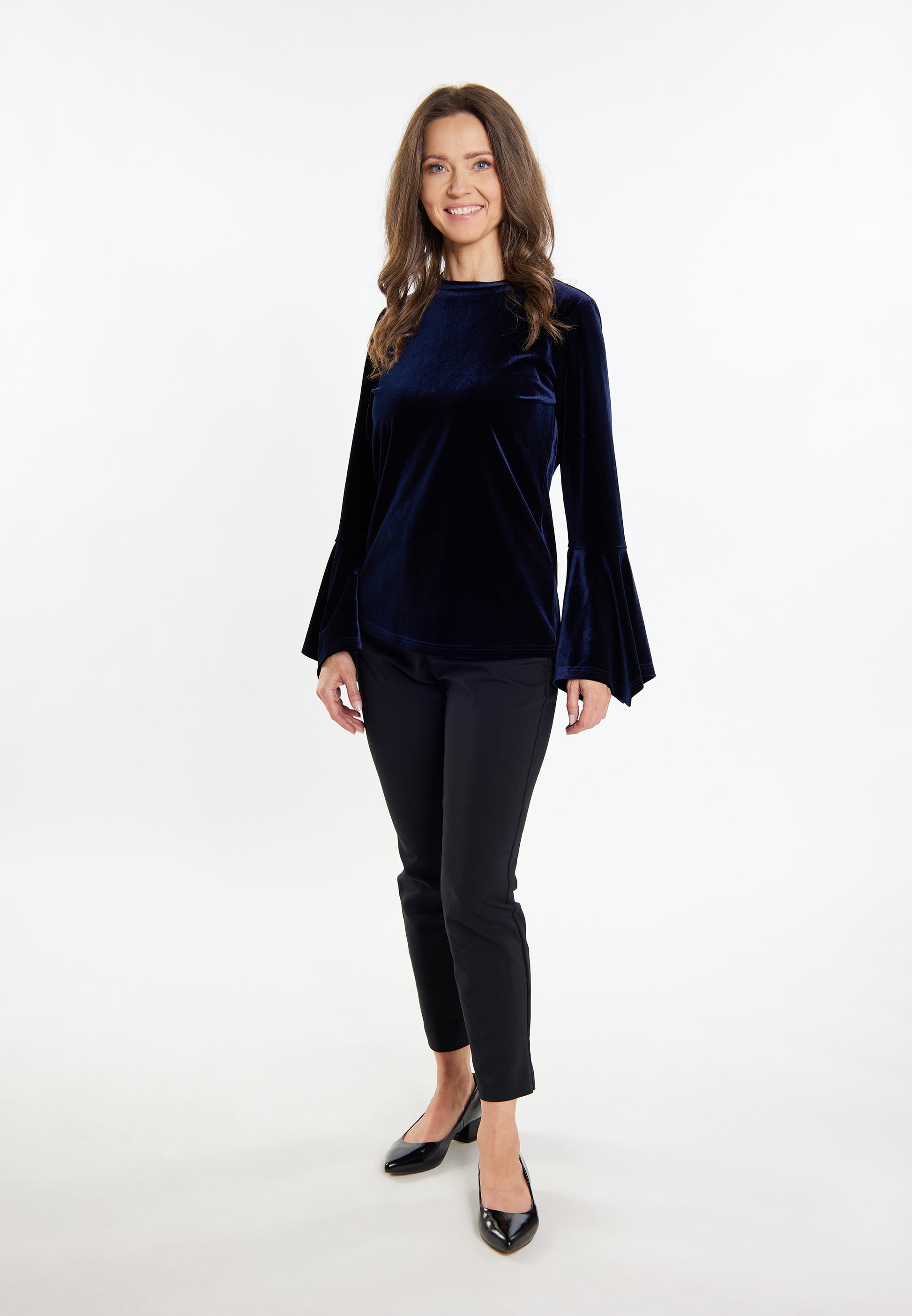usha Women's Velvet Shirt