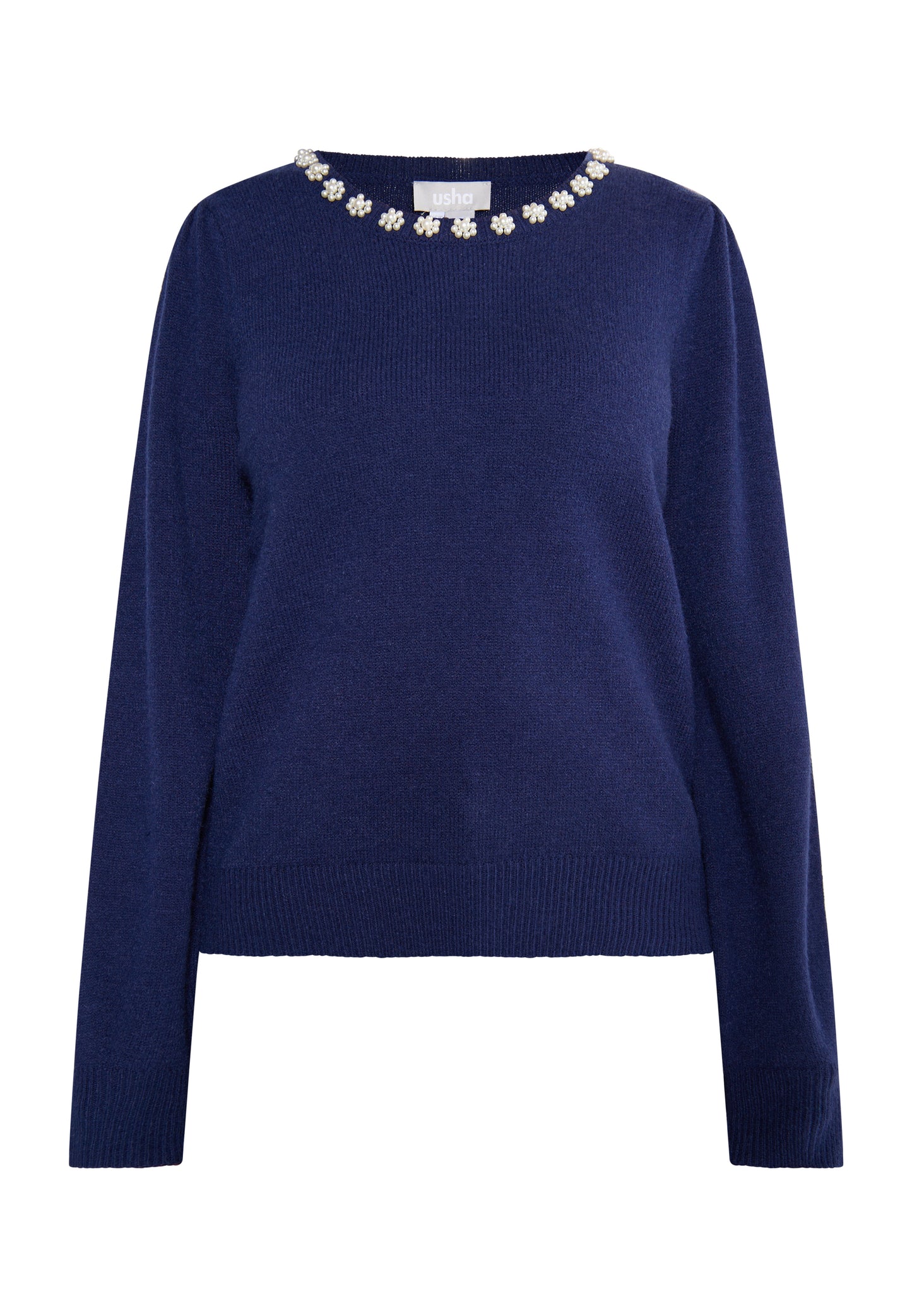 usha Damen Pullover mit Perlen