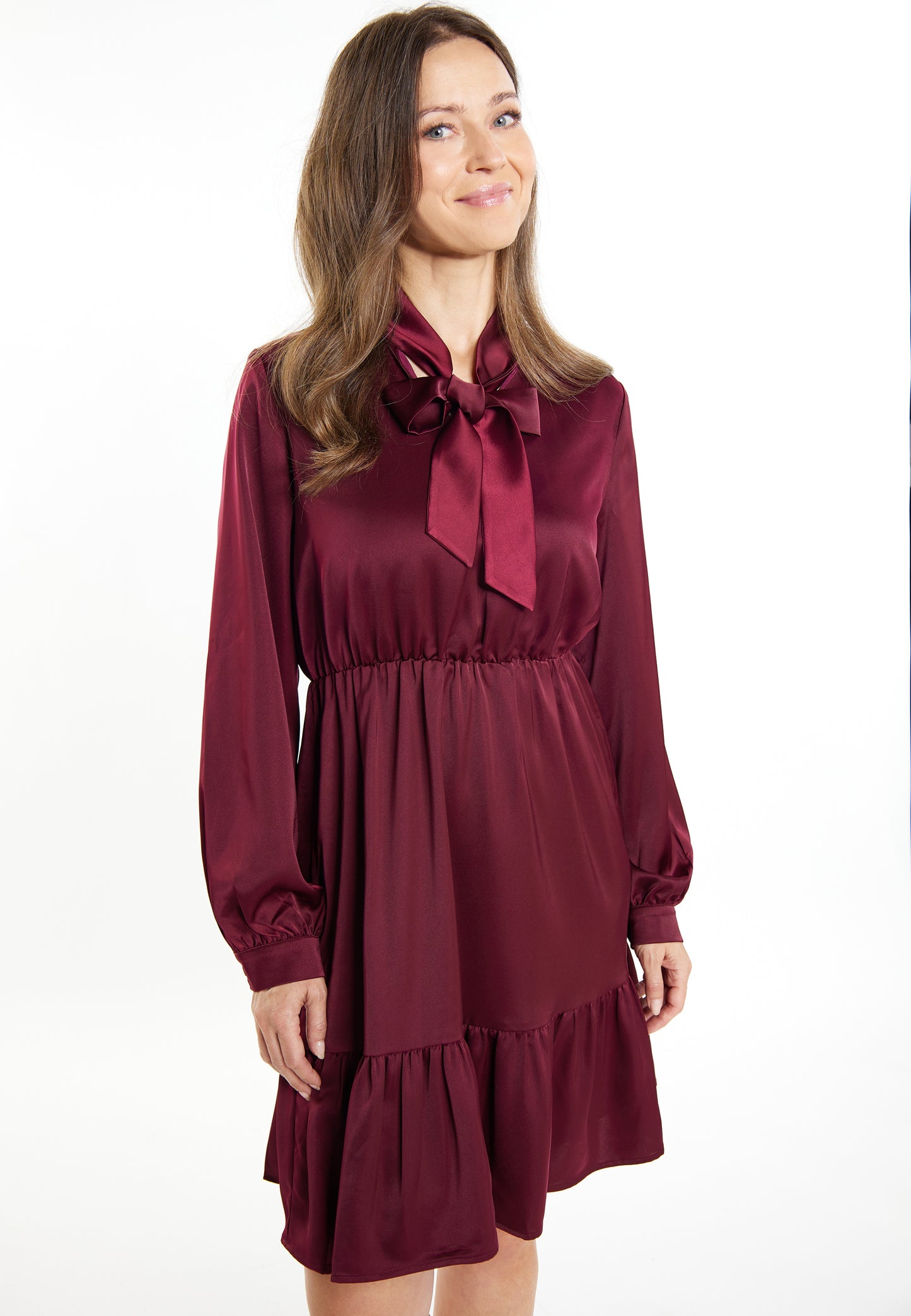 usha BLACK LABEL Women's Midi Dress With Flounce