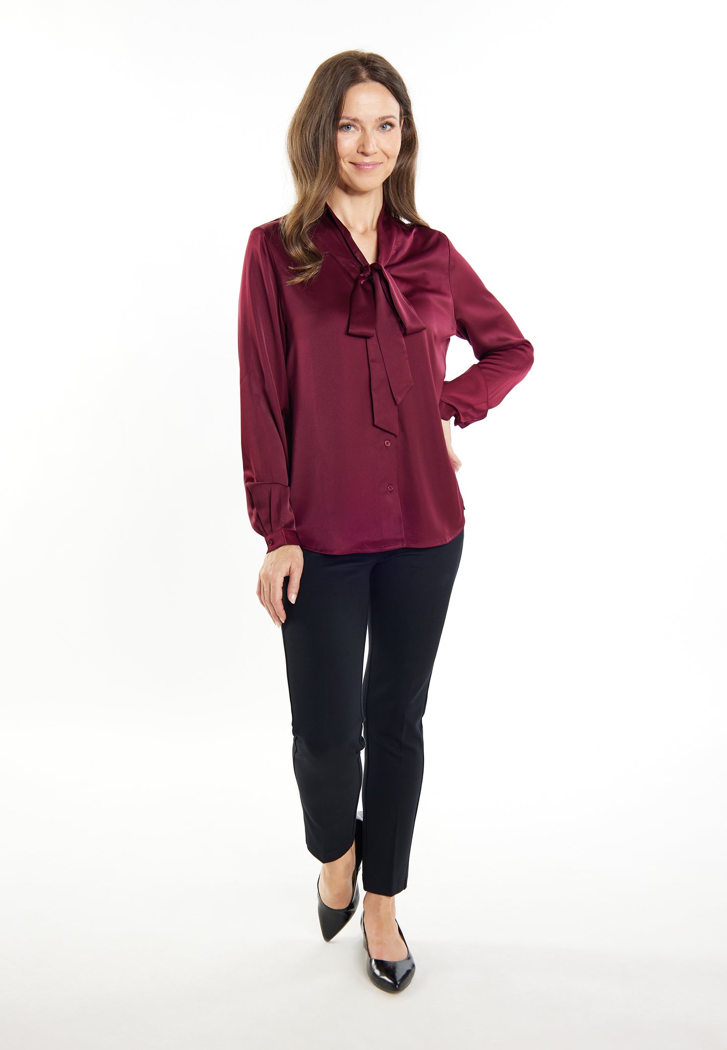 usha BLACK LABEL Women's Long Sleeve Blouse