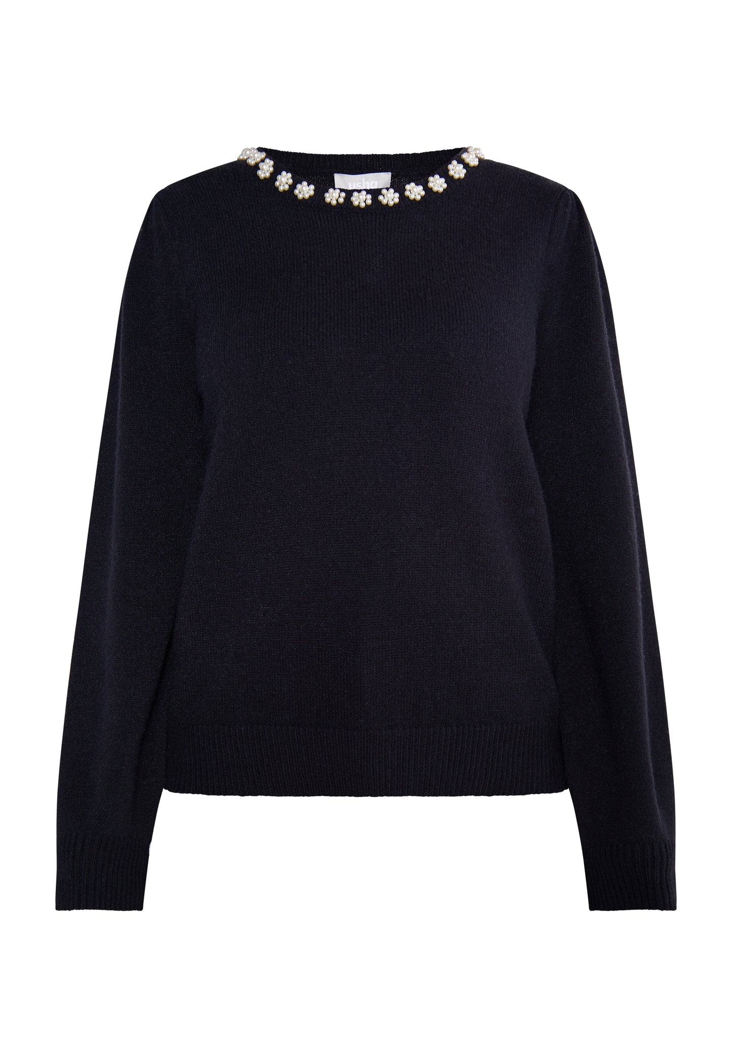 usha Damen Pullover mit Perlen