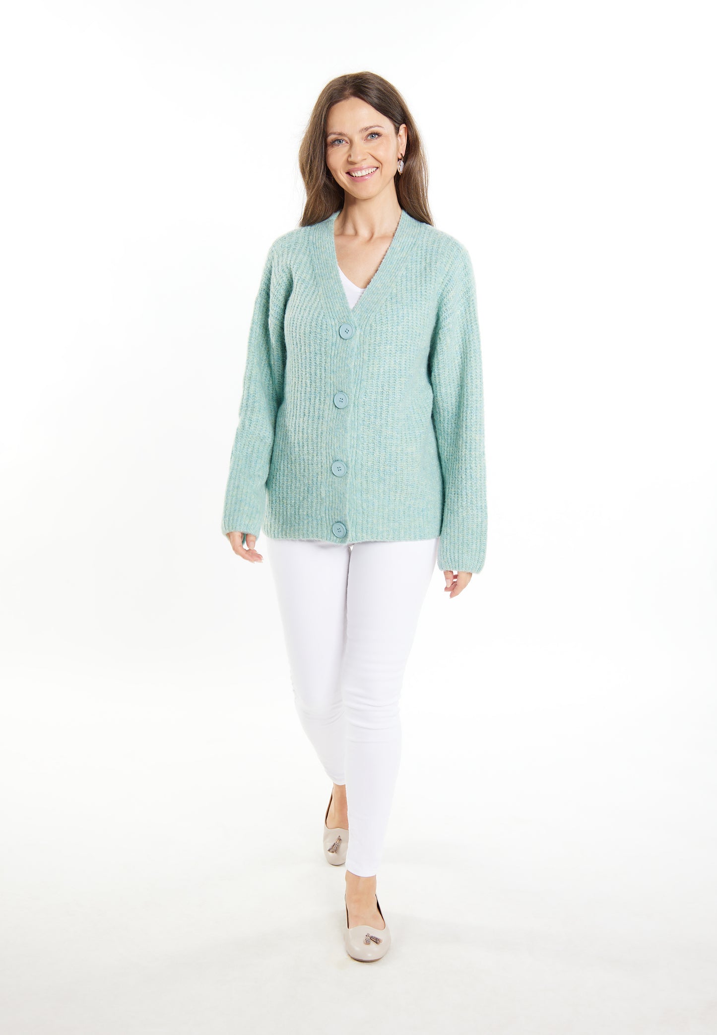 usha WHITE LABEL Women's Knit Cardigan