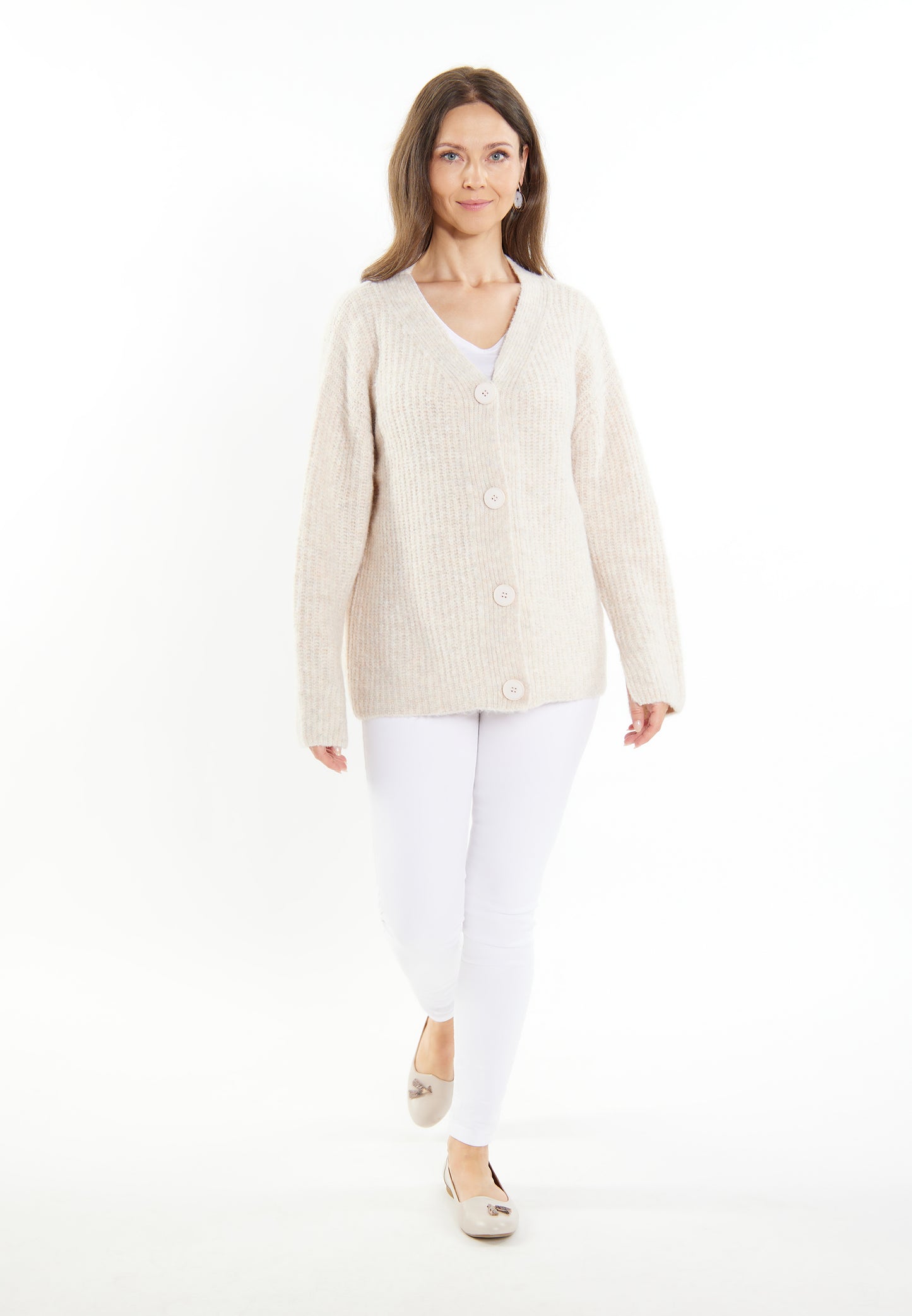 usha WHITE LABEL Women's Knit Cardigan