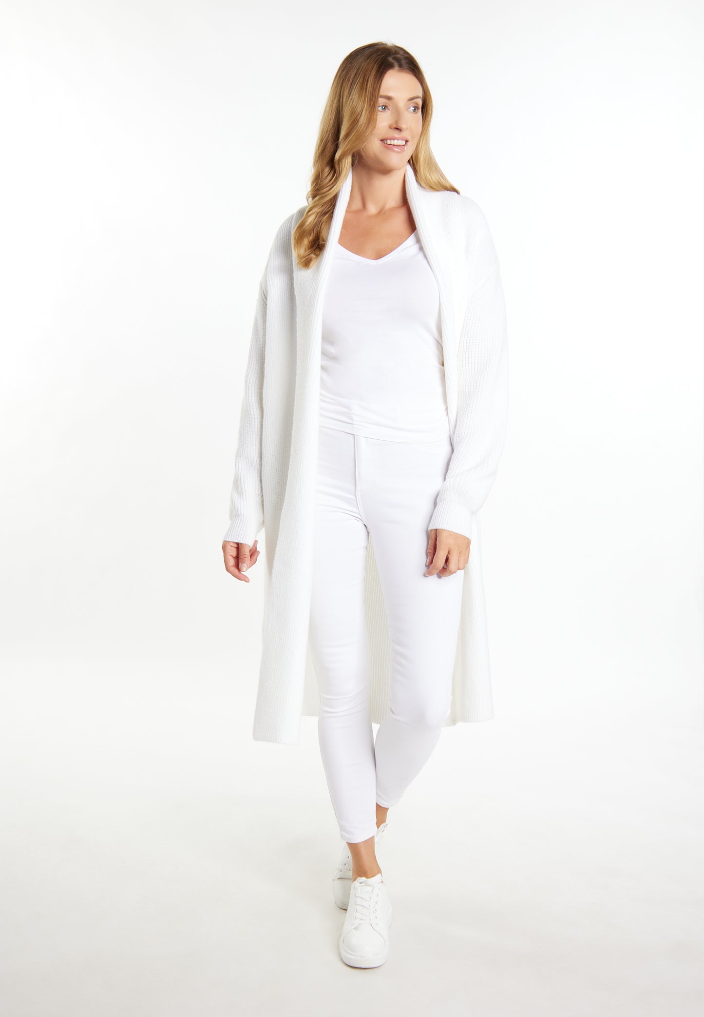 usha WHITE LABEL Women's Long Cardigan