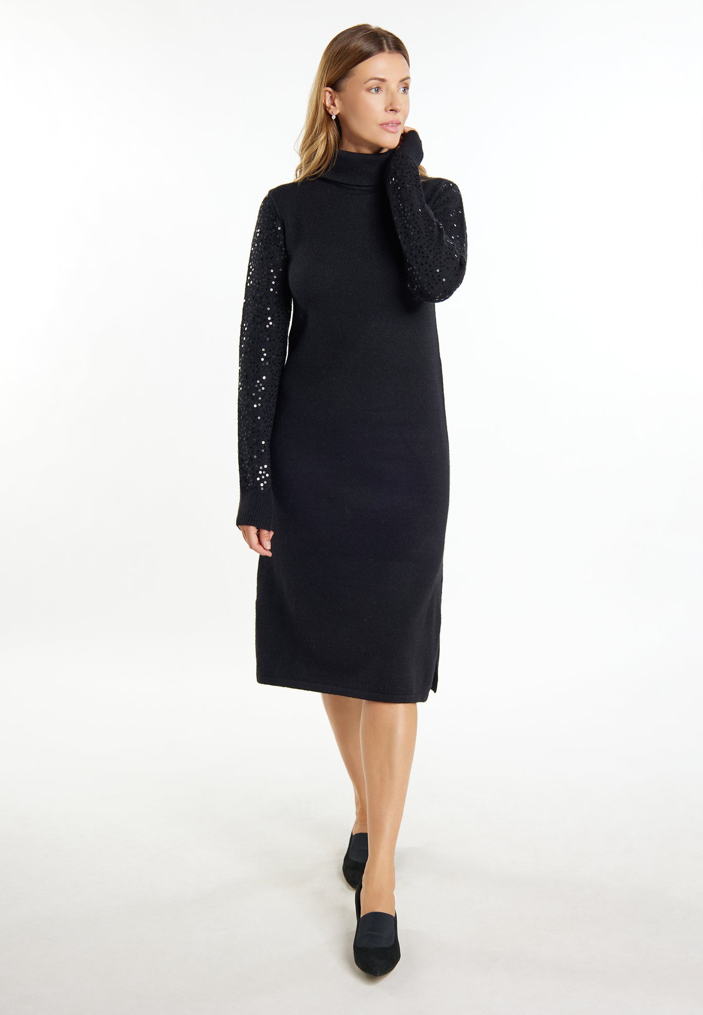 usha BLACK LABEL Women's Knitted Dress With Sequins