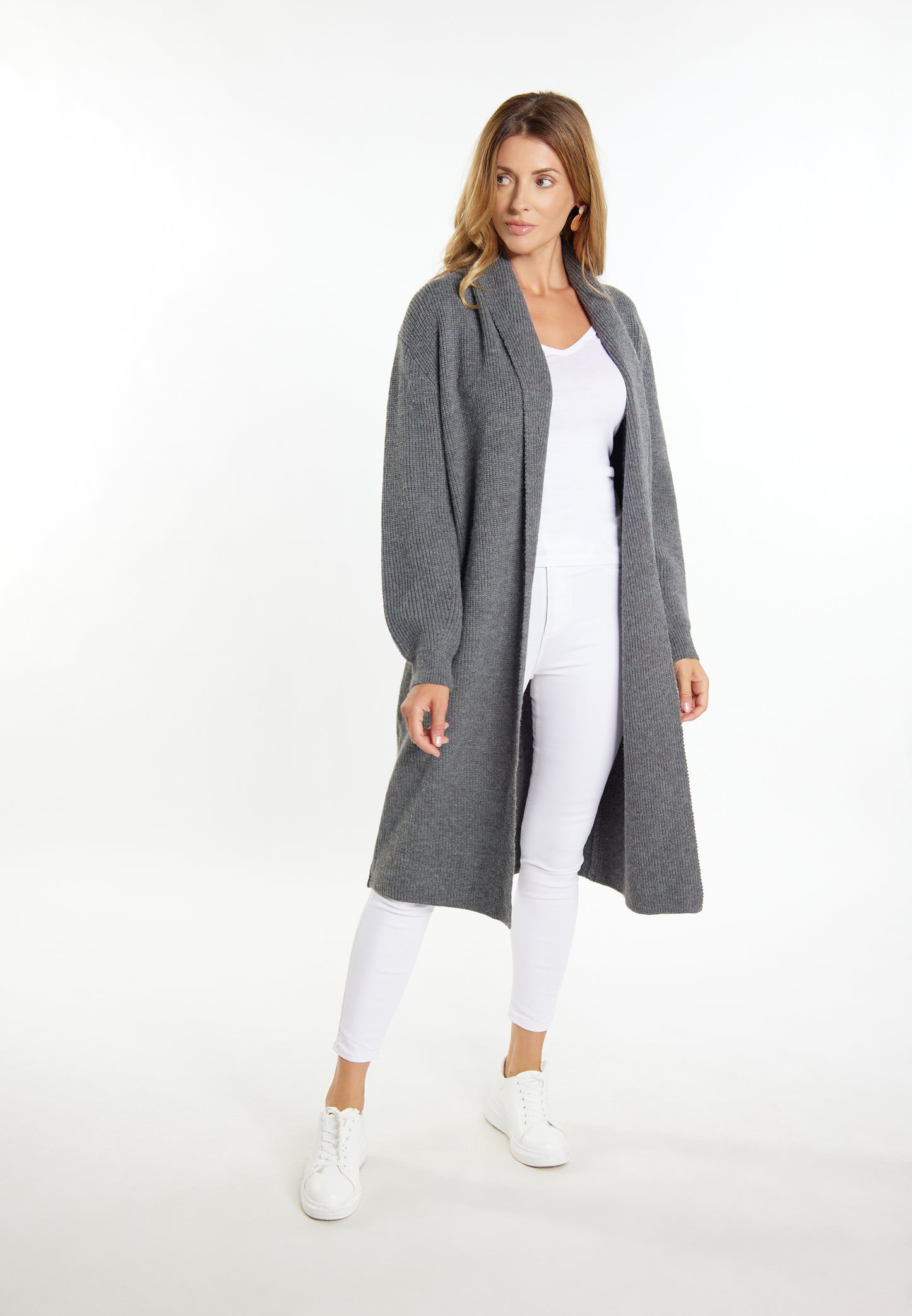 usha WHITE LABEL Women's Long Cardigan