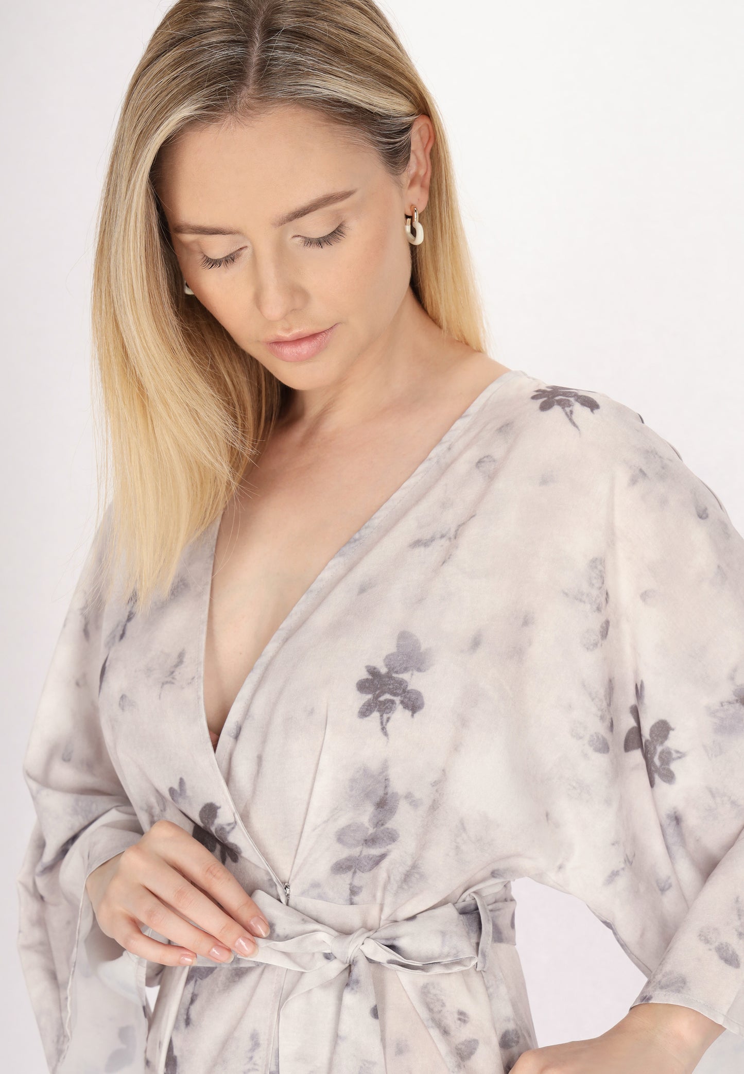 usha WHITE LABEL Women's Kimono Dress