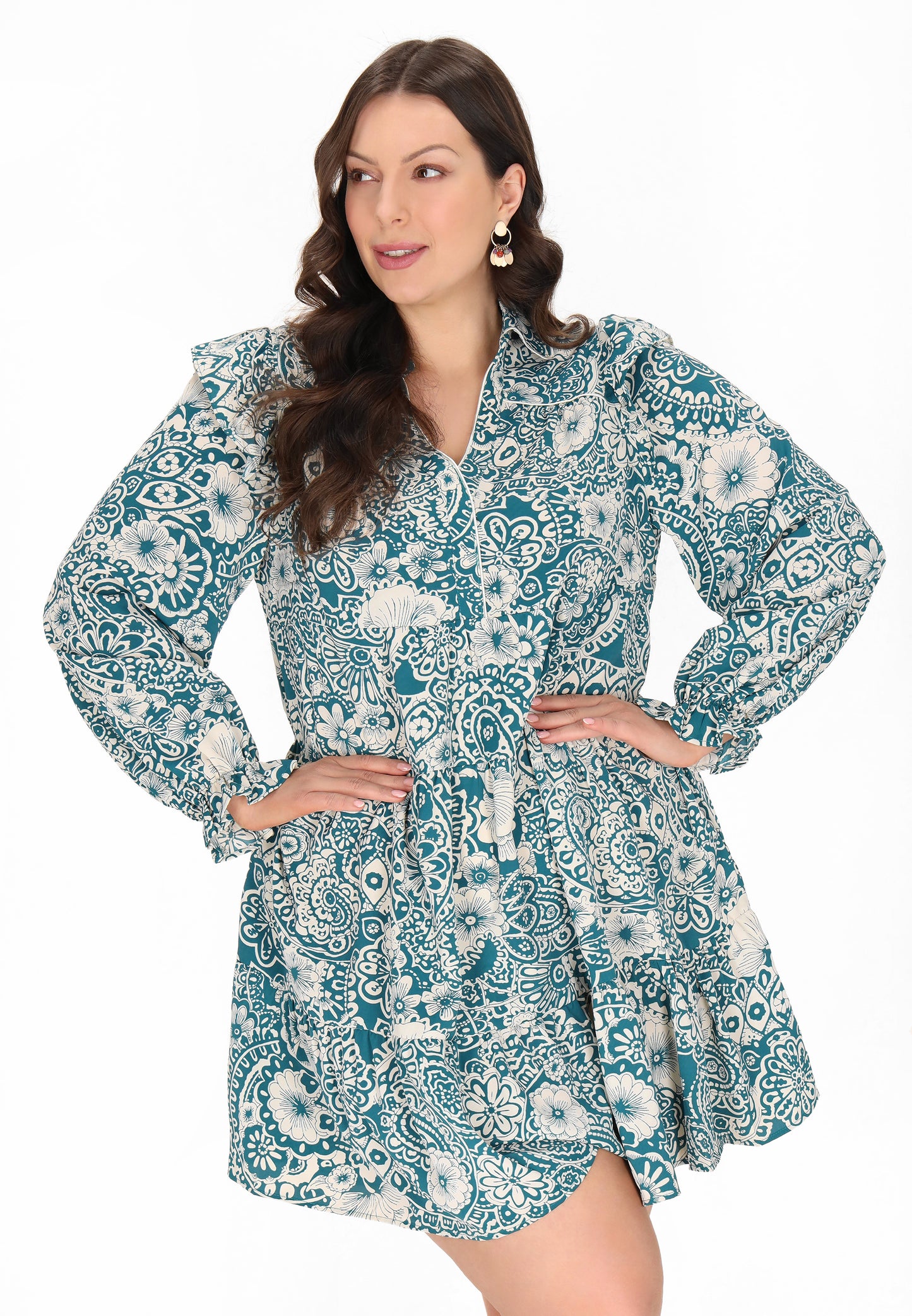 usha Damen Plus Size Kleid