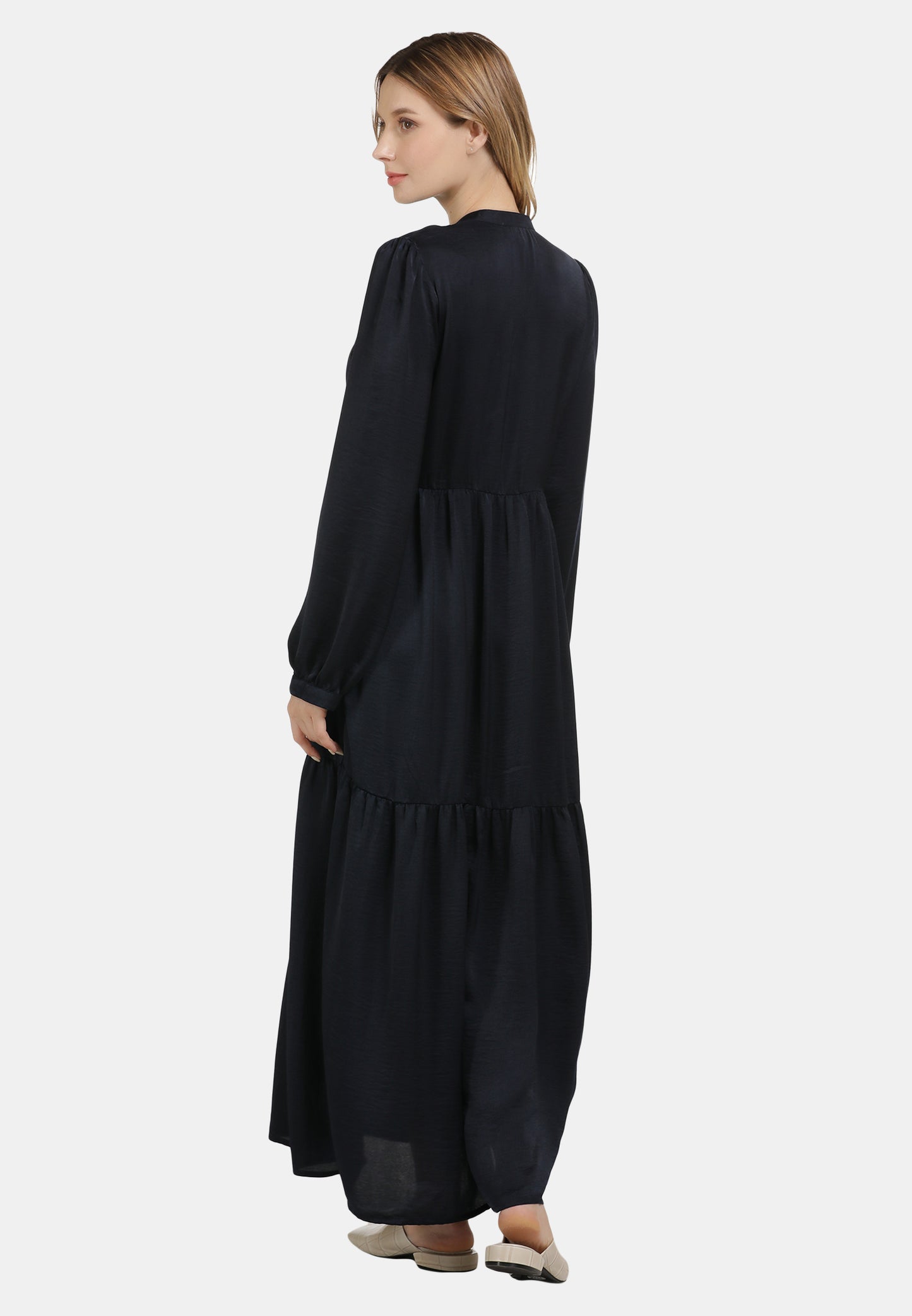usha Damen Satinkleid