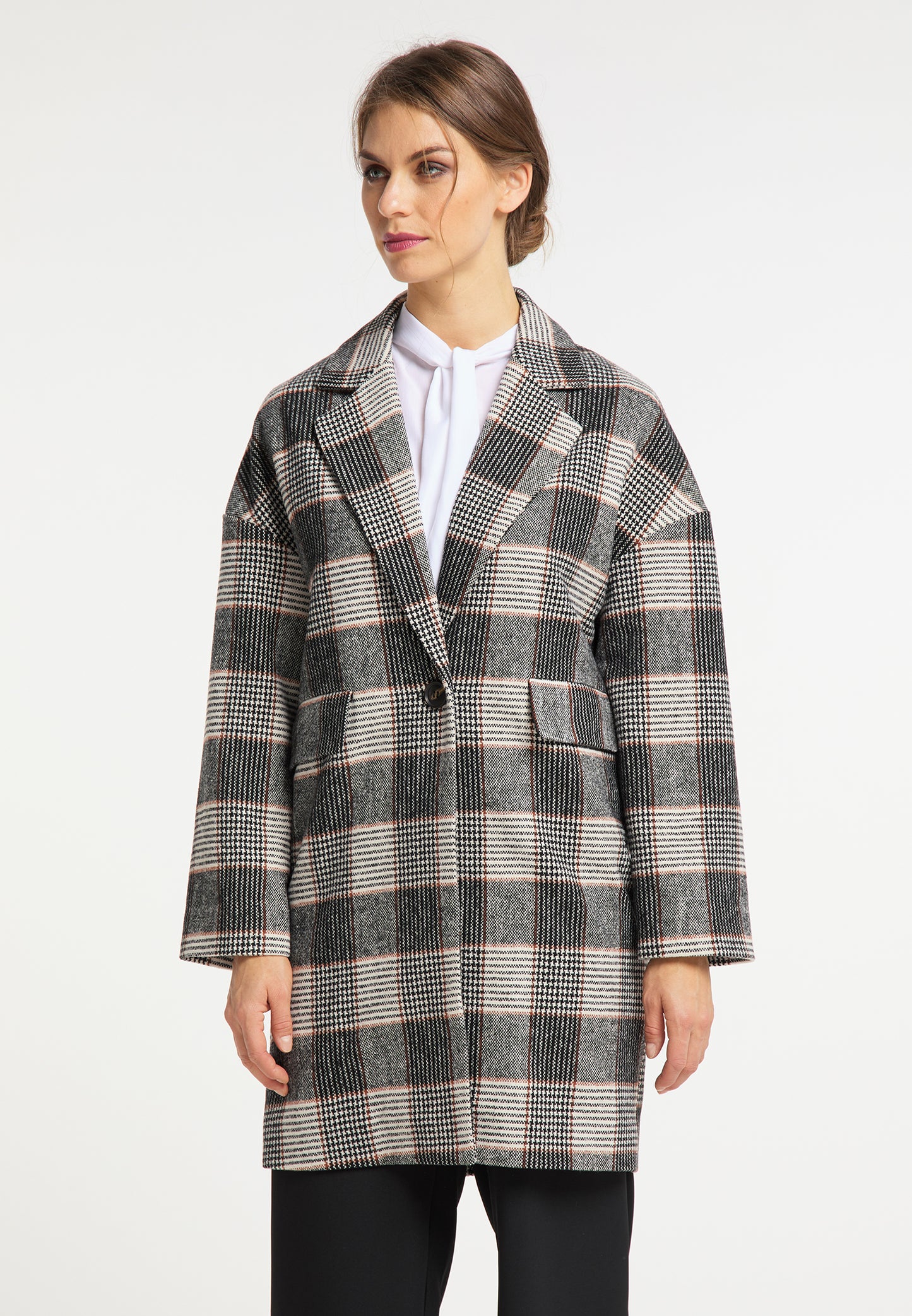 usha BLACK LABEL Women's Encheck Coat