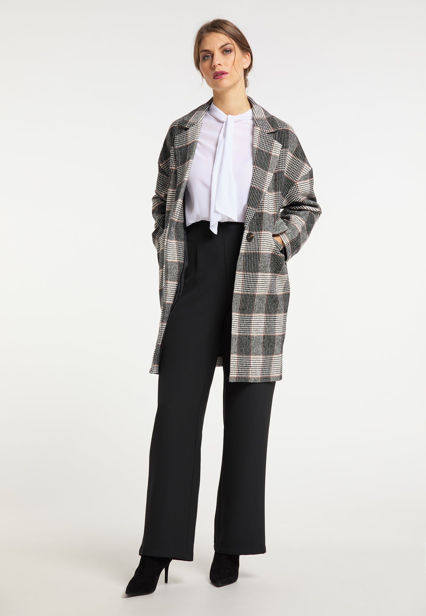usha BLACK LABEL Women's Encheck Coat